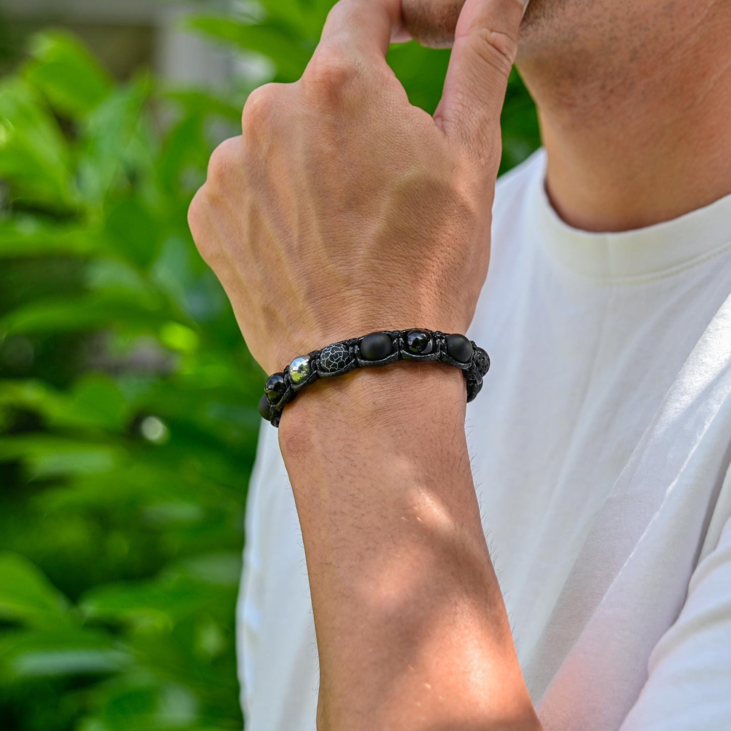 Men's Gemstone Bracelet Hematite Bracelet Beaded Bracelet Gift for Men Onyx Bracelet Men's Jewelry Agate Bracelet Macrame Bracelet For Men - Shamballa Bracelet - Mantra Bracelet - Yoga Bracelet - Birthstone Bracelet - Gemstone Bracelet Men - Chakra Bracelet - Macrame Bracelet - Healing Bracelet - Gift for Father - Gift For Men - Valinde