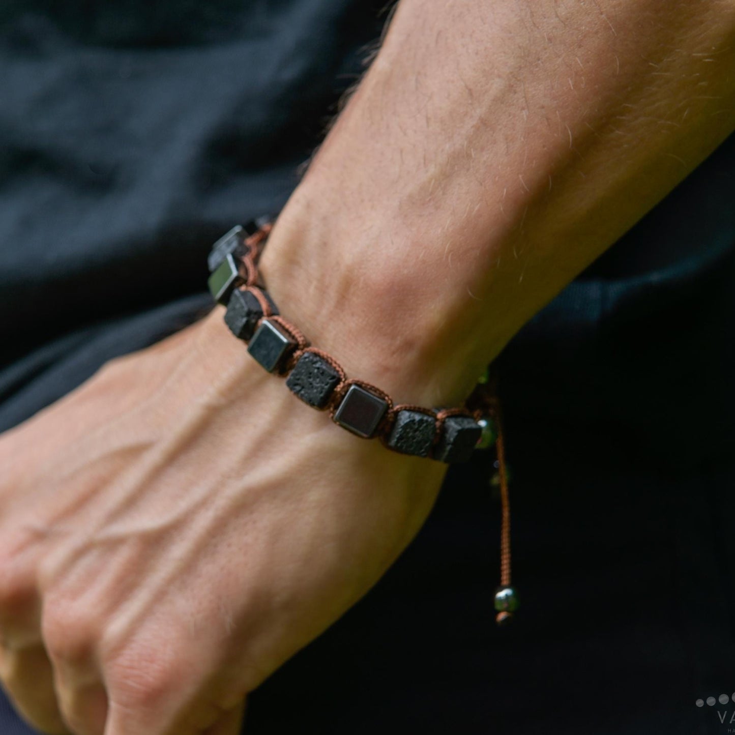 Men's Magnetic Hematite Bracelet Cube Beads Bracelet Lava Stone Bracelet Gifts for Men Volcanic Lava Rock Bracelet Square Hematite Bracelet - Shamballa Bracelet - Mantra Bracelet - Yoga Bracelet - Birthstone Bracelet - Gemstone Bracelet Men - Chakra Bracelet - Macrame Bracelet - Healing Bracelet - Gift for Father - Gift For Men - Valinde
