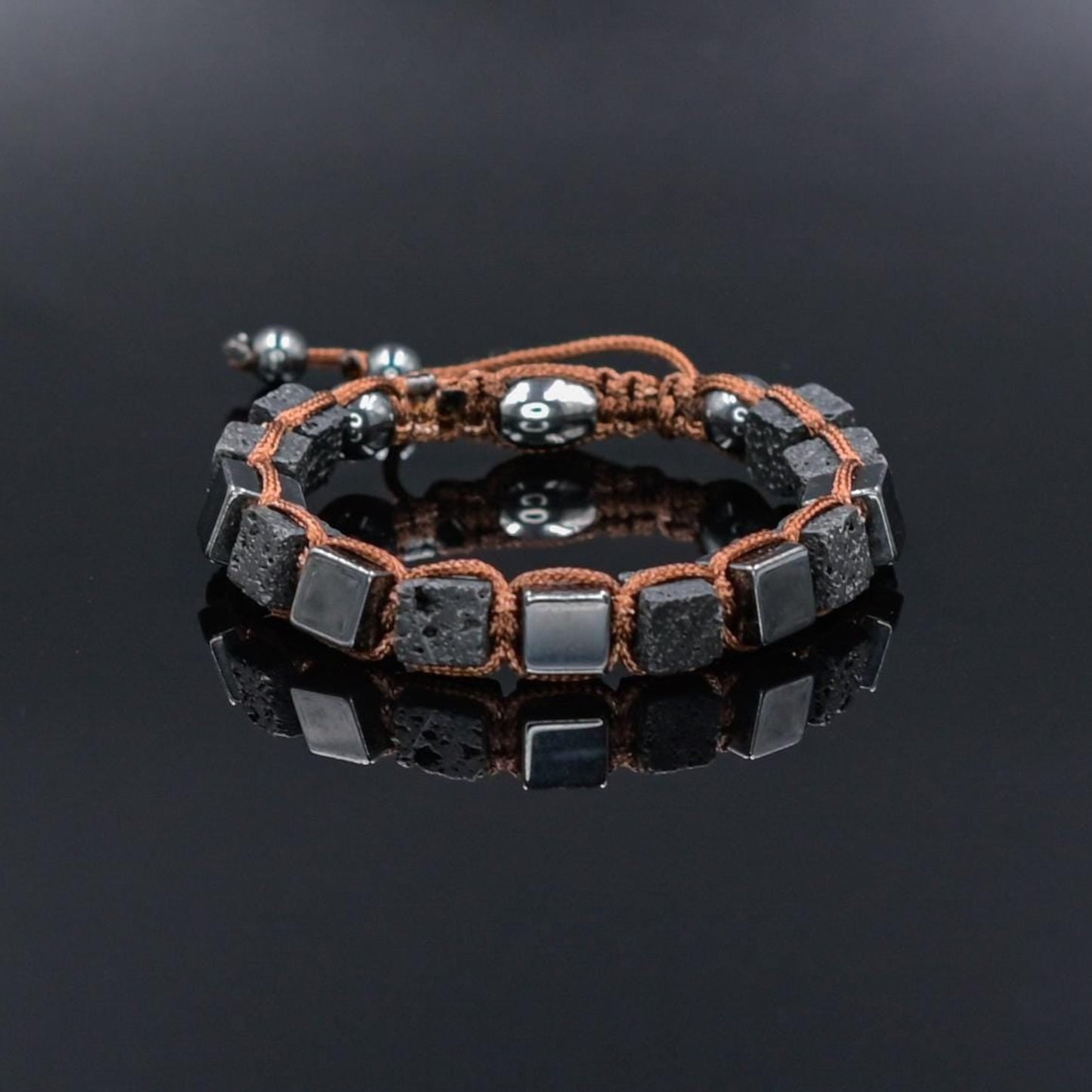 Men's Magnetic Hematite Bracelet Cube Beads Bracelet Lava Stone Bracelet Gifts for Men Volcanic Lava Rock Bracelet Square Hematite Bracelet - Shamballa Bracelet - Mantra Bracelet - Yoga Bracelet - Birthstone Bracelet - Gemstone Bracelet Men - Chakra Bracelet - Macrame Bracelet - Healing Bracelet - Gift for Father - Gift For Men - Valinde