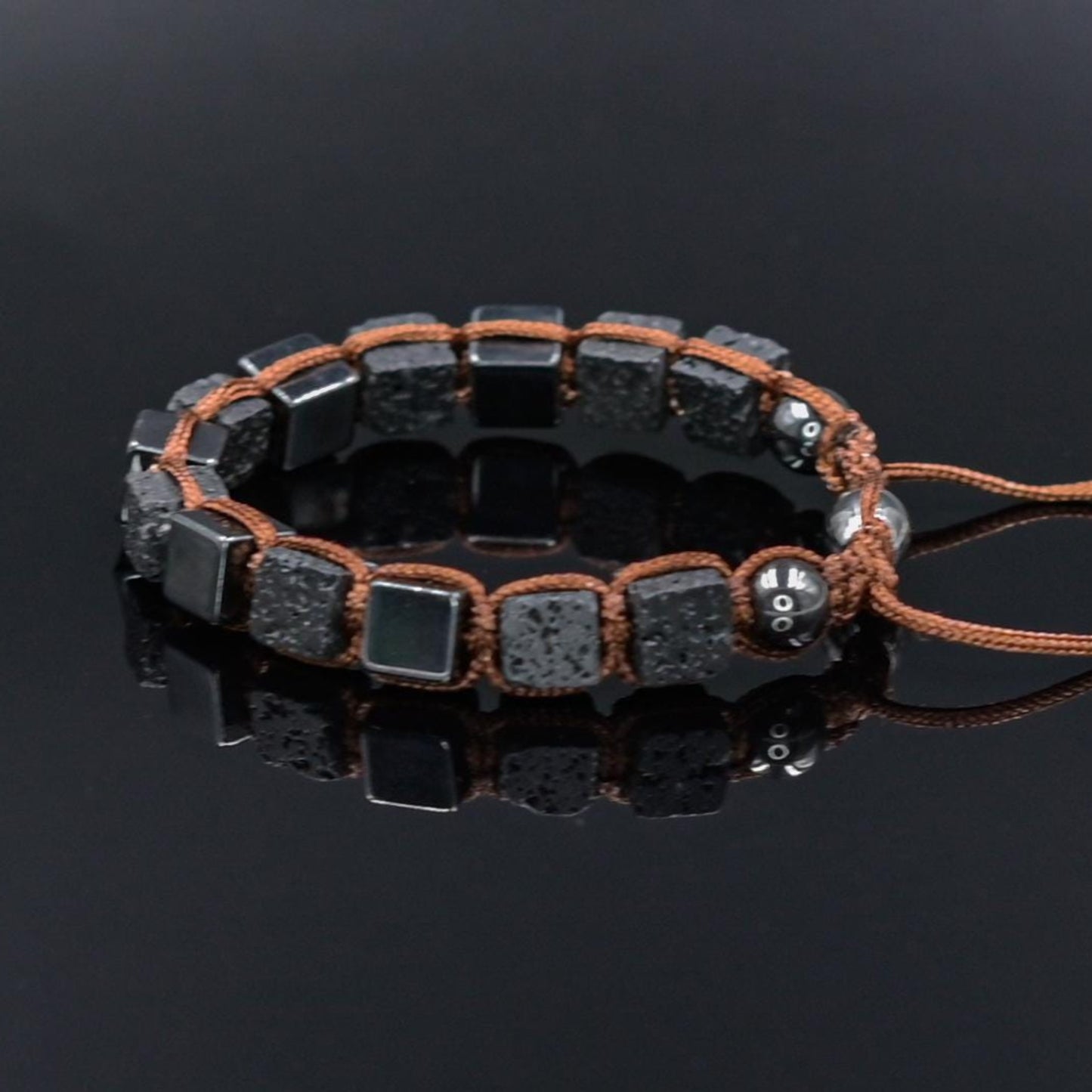 Men's Magnetic Hematite Bracelet Cube Beads Bracelet Lava Stone Bracelet Gifts for Men Volcanic Lava Rock Bracelet Square Hematite Bracelet - Shamballa Bracelet - Mantra Bracelet - Yoga Bracelet - Birthstone Bracelet - Gemstone Bracelet Men - Chakra Bracelet - Macrame Bracelet - Healing Bracelet - Gift for Father - Gift For Men - Valinde