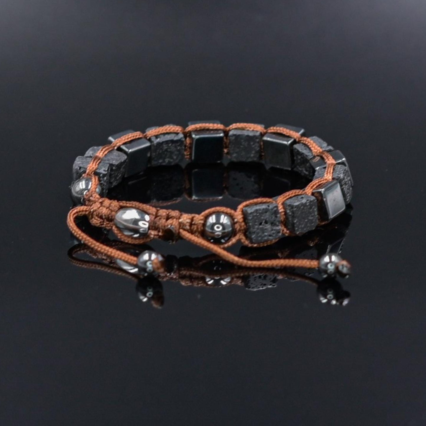 Men's Magnetic Hematite Bracelet Cube Beads Bracelet Lava Stone Bracelet Gifts for Men Volcanic Lava Rock Bracelet Square Hematite Bracelet - Shamballa Bracelet - Mantra Bracelet - Yoga Bracelet - Birthstone Bracelet - Gemstone Bracelet Men - Chakra Bracelet - Macrame Bracelet - Healing Bracelet - Gift for Father - Gift For Men - Valinde