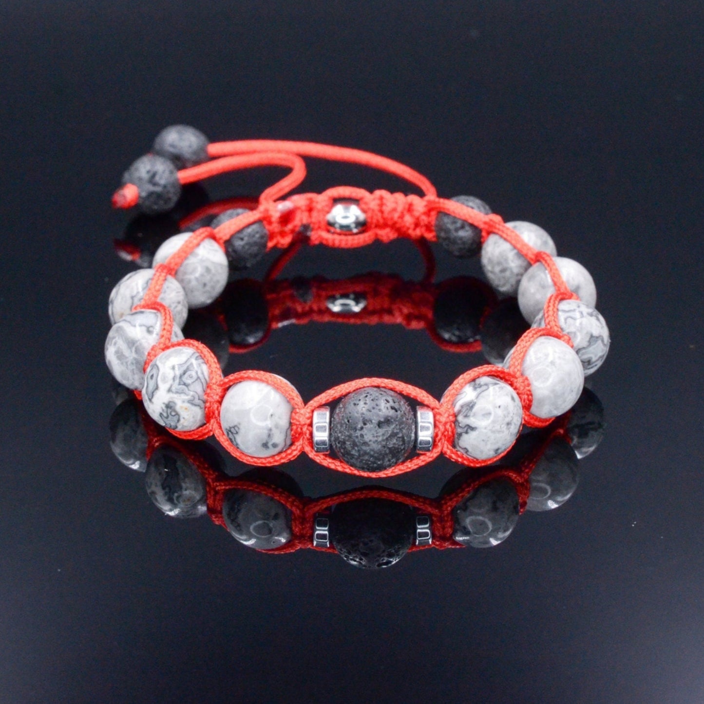 Jasper Bead Bracelet Men's Bracelet Adjustable Bracelet Gemstone Bead Bracelet Macramé Bracelet Gift for Men Stone Bead Bracelet - Shamballa Bracelet - Mantra Bracelet - Birthstone Bracelet - Gemstone Bracelet Men - Chakra Bracelet - Macrame Bracelet - Healing Bracelet - Valinde