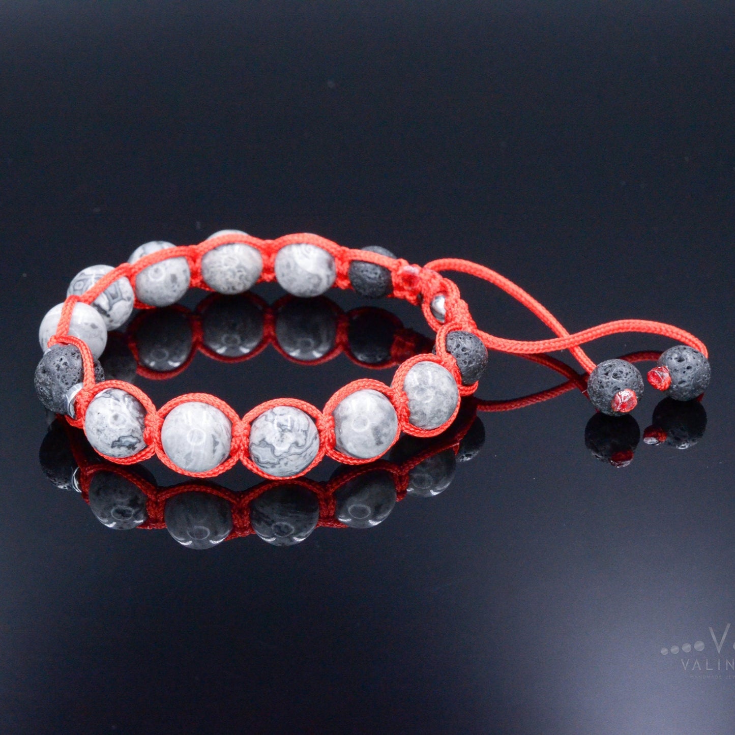 Jaspis Perlenarmband Herren Armband Verstellbar Armband Edelstein PerlenArmband Makramee Armband Geschenk für Männer Stein Perlen Armband - Shamballa Bracelet - Mantra Bracelet - Birthstone Bracelet - Gemstone Bracelet Men - Chakra Bracelet - Macrame Bracelet - Healing Bracelet - Valinde