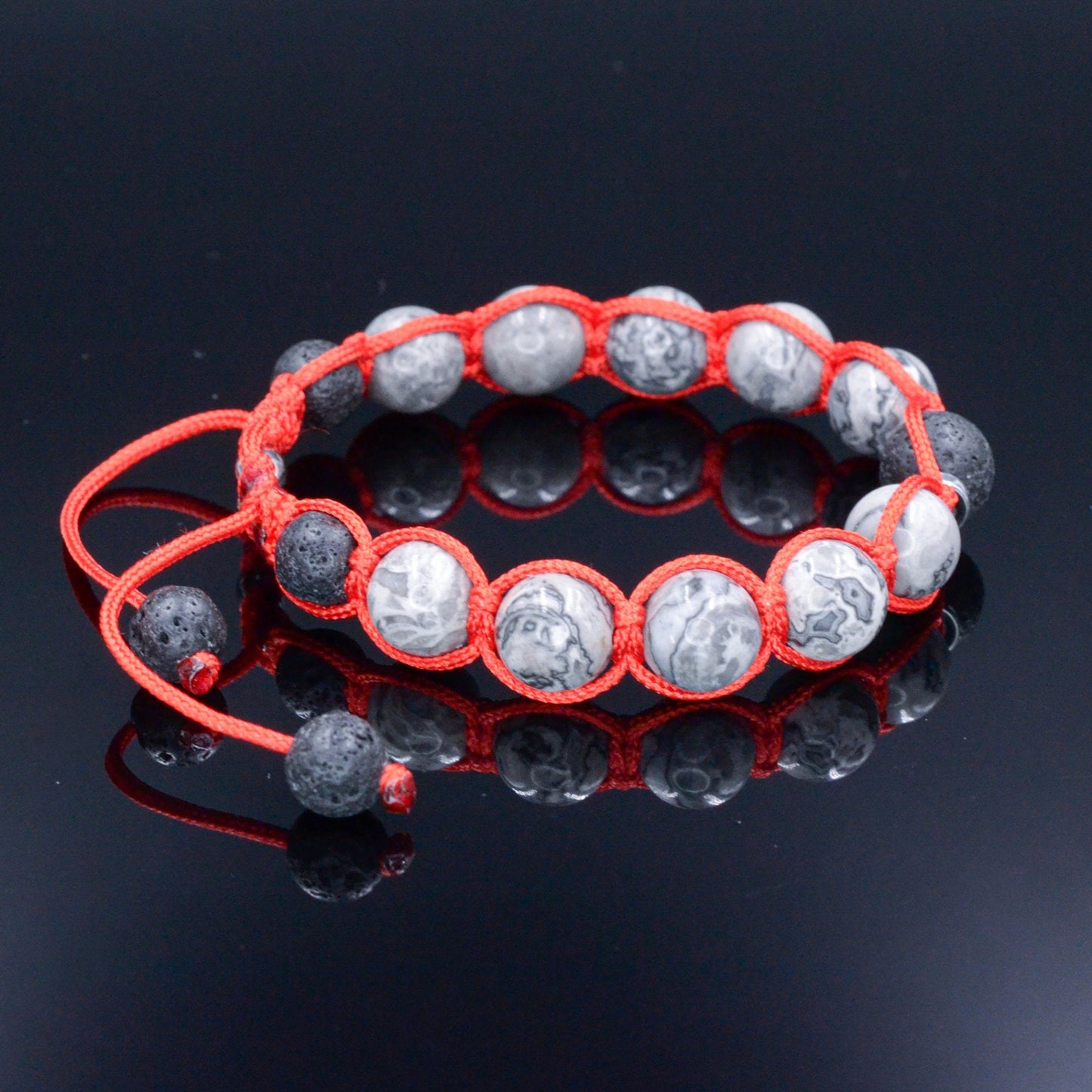 Jasper Bead Bracelet Men's Bracelet Adjustable Bracelet Gemstone Bead Bracelet Macramé Bracelet Gift for Men Stone Bead Bracelet - Shamballa Bracelet - Mantra Bracelet - Birthstone Bracelet - Gemstone Bracelet Men - Chakra Bracelet - Macrame Bracelet - Healing Bracelet - Valinde