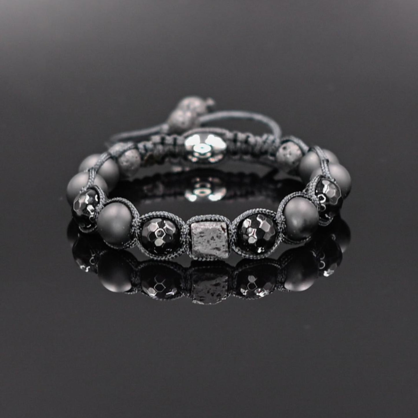Men's Faceted Agate Bracelet Matte Onyx Beaded Bracelet Father's Day Gift Lava Stone Bead Bracelet Black Stone Bracelet Gift for Men - Shamballa Bracelet - Mantra Bracelet - Yoga Bracelet - Birthstone Bracelet - Gemstone Bracelet Men - Chakra Bracelet - Macrame Bracelet - Healing Bracelet - Gift for Father - Gift For Men - Valinde