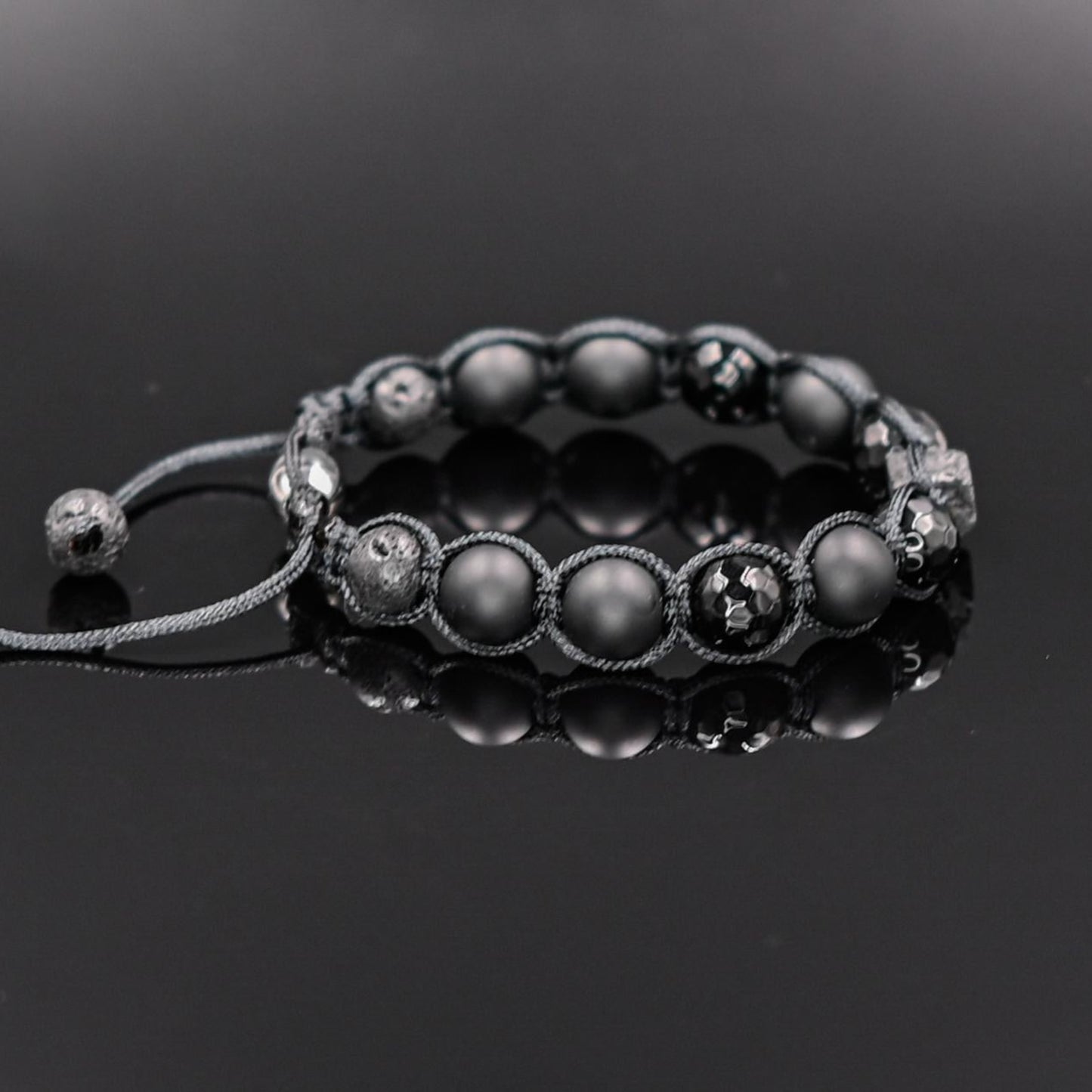 Men's Faceted Agate Bracelet Matte Onyx Beaded Bracelet Father's Day Gift Lava Stone Bead Bracelet Black Stone Bracelet Gift for Men - Shamballa Bracelet - Mantra Bracelet - Yoga Bracelet - Birthstone Bracelet - Gemstone Bracelet Men - Chakra Bracelet - Macrame Bracelet - Healing Bracelet - Gift for Father - Gift For Men - Valinde