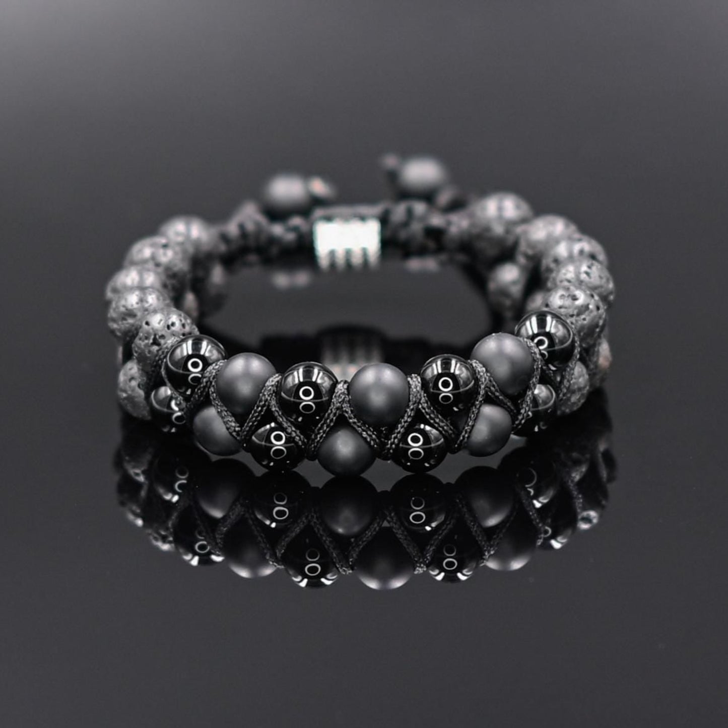 Double Stone Bracelet Men's Agate Bracelet Beaded Bracelet Lava Stone Bracelet Gift for Men Gemstone Bracelet Onyx Macrame Bracelet- Shamballa Bracelet - Mantra Bracelet - Yoga Bracelet - Birthstone Bracelet - Gemstone Bracelet Men - Chakra Bracelet - Macrame Bracelet - Healing Bracelet - Gift for Father - Gift For Men - Valinde