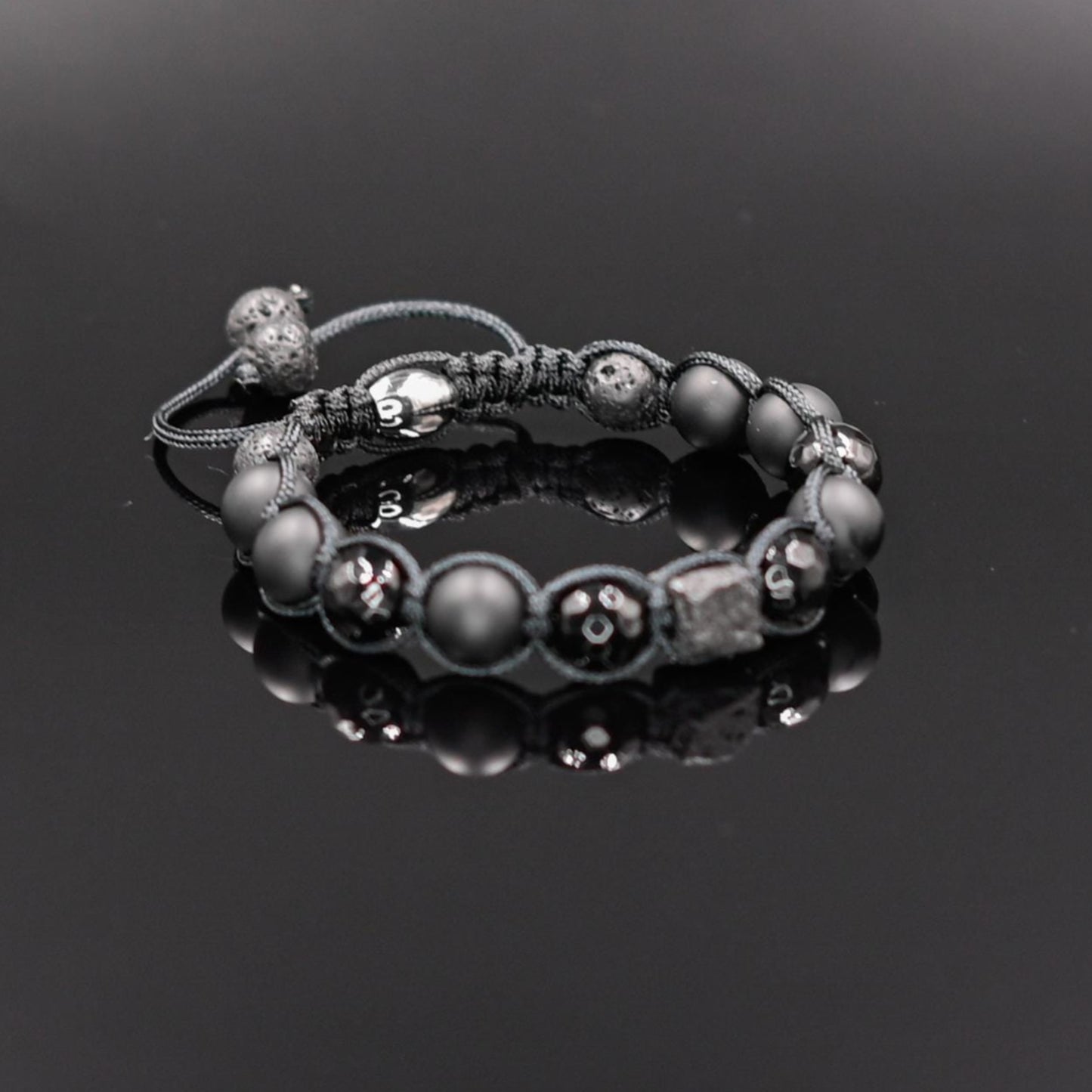 Men's Faceted Agate Bracelet Matte Onyx Beaded Bracelet Father's Day Gift Lava Stone Bead Bracelet Black Stone Bracelet Gift for Men - Shamballa Bracelet - Mantra Bracelet - Yoga Bracelet - Birthstone Bracelet - Gemstone Bracelet Men - Chakra Bracelet - Macrame Bracelet - Healing Bracelet - Gift for Father - Gift For Men - Valinde