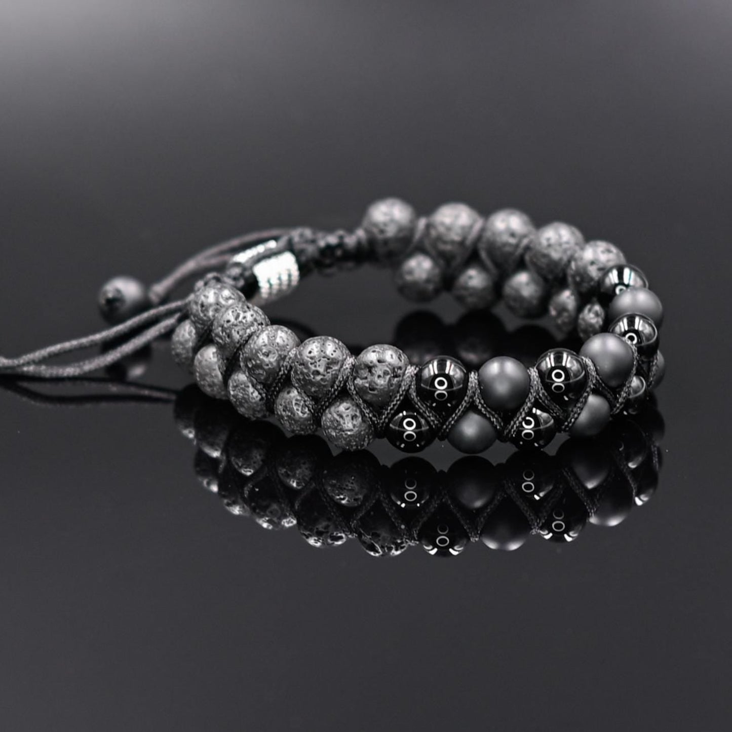 Double Stone Bracelet Men's Agate Bracelet Beaded Bracelet Lava Stone Bracelet Gift for Men Gemstone Bracelet Onyx Macrame Bracelet- Shamballa Bracelet - Mantra Bracelet - Yoga Bracelet - Birthstone Bracelet - Gemstone Bracelet Men - Chakra Bracelet - Macrame Bracelet - Healing Bracelet - Gift for Father - Gift For Men - Valinde
