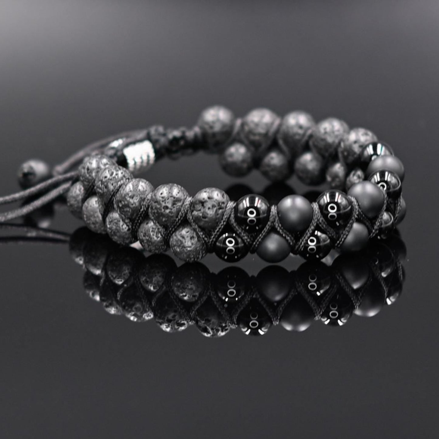 Double Stone Bracelet Men's Agate Bracelet Beaded Bracelet Lava Stone Bracelet Gift for Men Gemstone Bracelet Onyx Macrame Bracelet- Shamballa Bracelet - Mantra Bracelet - Yoga Bracelet - Birthstone Bracelet - Gemstone Bracelet Men - Chakra Bracelet - Macrame Bracelet - Healing Bracelet - Gift for Father - Gift For Men - Valinde