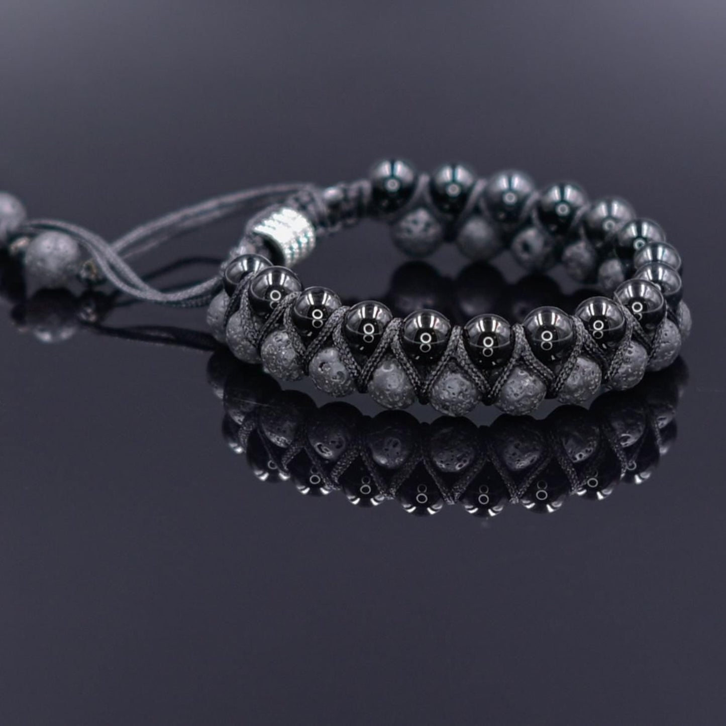 Black Agate Bead Bracelet Men's Double Bracelet Lava Stone Bracelet Gift for Men Macrame Bracelet Stone Adjustable Bracelet Christmas Gift Gemstone Bracelet Gift for Men Adjustable Bracelet for Men - Shamballa Bracelet - Mantra Bracelet - Yoga Bracelet - Birthstone Bracelet - Gemstone Bracelet Men - Chakra Bracelet - Macrame Bracelet - Healing Bracelet - Gift for Father - Gift For Men - Valinde