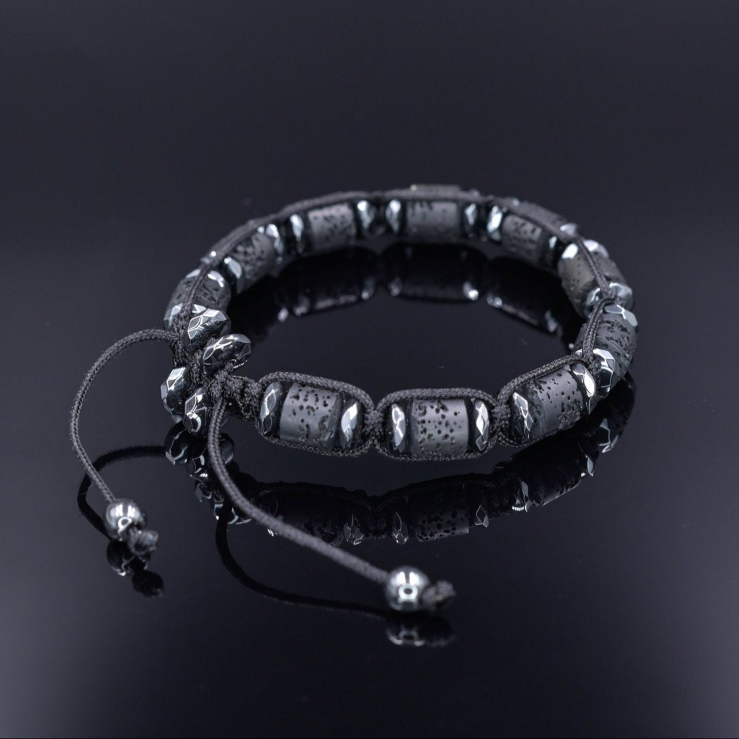 Black Lava Stone Bracelet, Men's Volcanic Lava Hematite Bracelet, Adjustable Braided Bracelet, Gift for Men, Stone Macrame Bracelet for Men - Shamballa Bracelet - Birthstone Bracelet - Gemstone Bracelet Men - Chakra Bracelet - Macrame Bracelet - Healing Bracelet - Valinde - Shamballa Bracelet - Birthstone Bracelet - Gemstone Bracelet Men - Chakra Bracelet - Macrame Bracelet - Healing Bracelet - Valinde