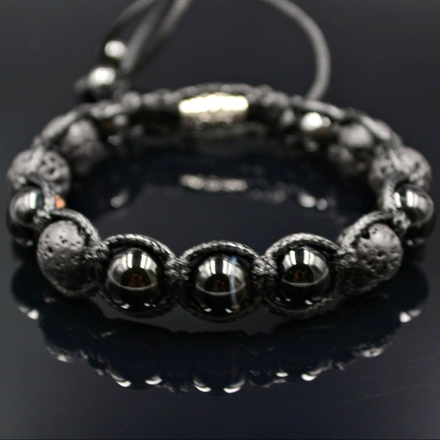 Men's Black Stone Bracelet Gemstone Bracelet Lava Stone Bead Bracelet Macramé Bracelet Agate Bracelet Bead Bracelet Men's Jewellery - Shamballa Bracelet - Mantra Bracelet - Yoga Bracelet - Birthstone Bracelet - Gemstone Bracelet Men - Chakra Bracelet - Macrame Bracelet - Healing Bracelet - Gift for Father - Gift For Men - Valinde