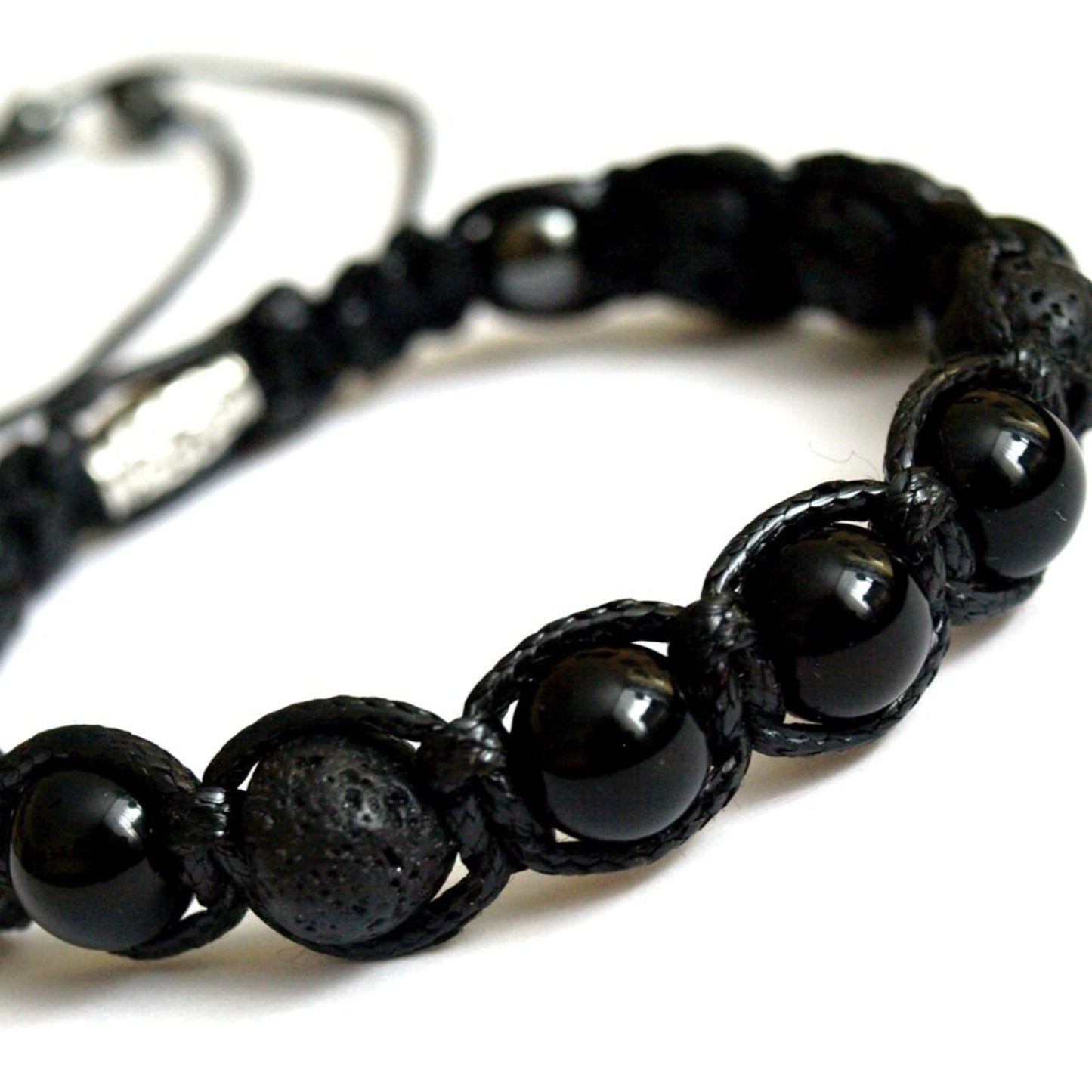Men's Black Stone Bracelet Gemstone Bracelet Lava Stone Bead Bracelet Macramé Bracelet Agate Bracelet Bead Bracelet Men's Jewellery - Shamballa Bracelet - Mantra Bracelet - Yoga Bracelet - Birthstone Bracelet - Gemstone Bracelet Men - Chakra Bracelet - Macrame Bracelet - Healing Bracelet - Gift for Father - Gift For Men - Valinde