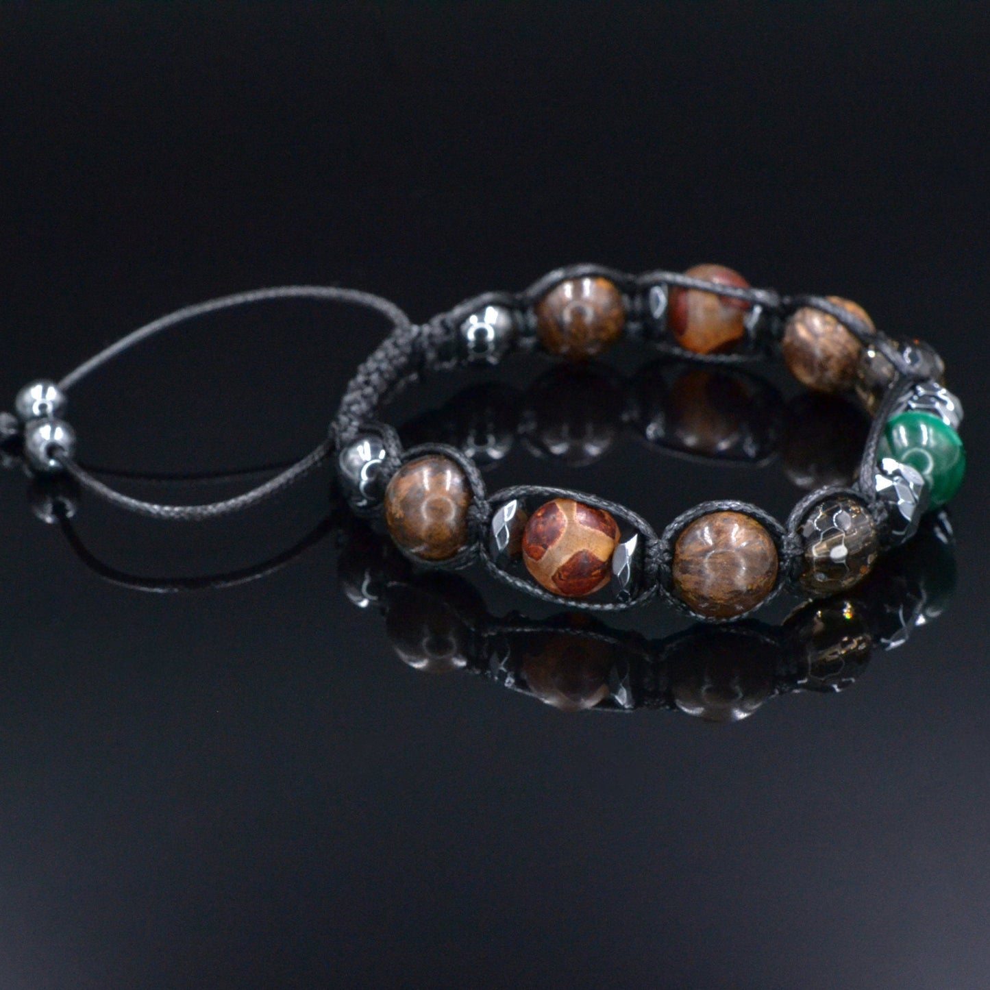 Men's Bronzite Bracelet, Adjustable Malachite Quartz Crystal Bracelet, Gift for Men, Anniversary Gift, Dzi Agate Bracelet, Christmas Gift - Shamballa Bracelet - Birthstone Bracelet - Gemstone Bracelet Men - Chakra Bracelet - Macrame Bracelet - Healing Bracelet - Valinde - Shamballa Bracelet - Birthstone Bracelet - Gemstone Bracelet Men - Chakra Bracelet - Macrame Bracelet - Healing Bracelet - Valinde