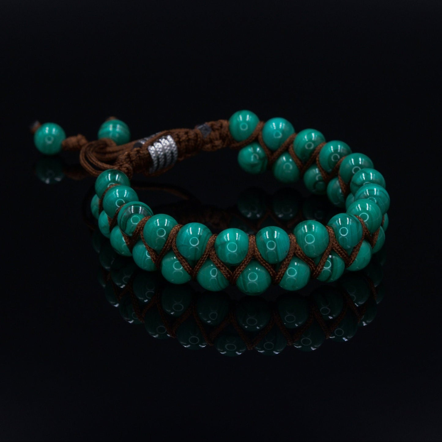 Men's Genuine Malachite Bracelet Double Row Bracelet Malachite Gemstone Bracelet Double Bracelet Gift for Men Adjustable Stone Bracelet- Shamballa Bracelet - Mantra Bracelet - Yoga Bracelet - Birthstone Bracelet - Gemstone Bracelet Men - Chakra Bracelet - Macrame Bracelet - Healing Bracelet - Gift for Father - Gift For Men - Valinde