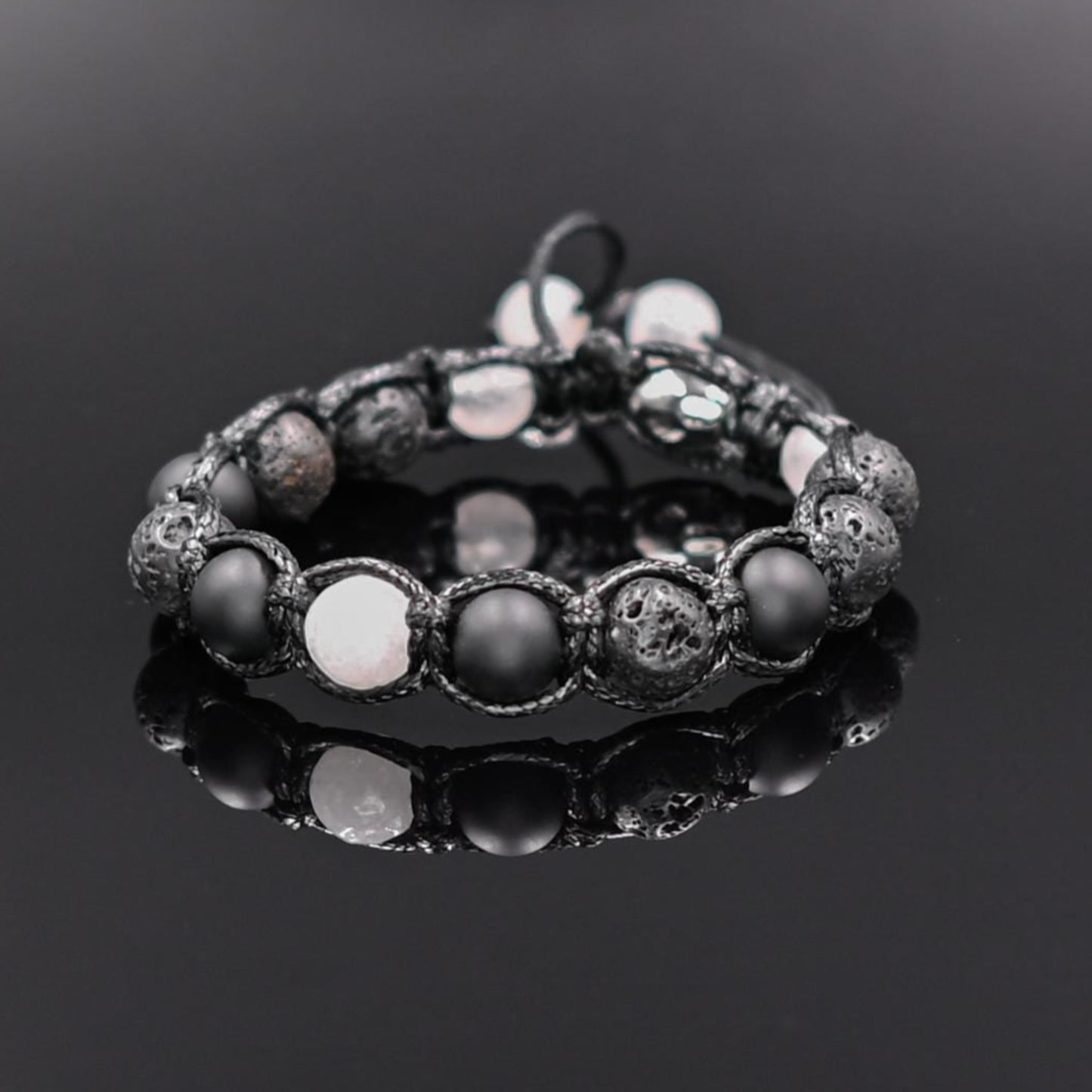Men's Lava Stone Bracelet Gemstone Beaded Bracelet White Nephrite Bracelet Black Bracelet Onyx Bracelet Gift for Men Macrame Bracelet - Shamballa Bracelet - Mantra Bracelet - Yoga Bracelet - Birthstone Bracelet - Gemstone Bracelet Men - Chakra Bracelet - Macrame Bracelet - Healing Bracelet - Gift for Father - Gift For Men - Valinde