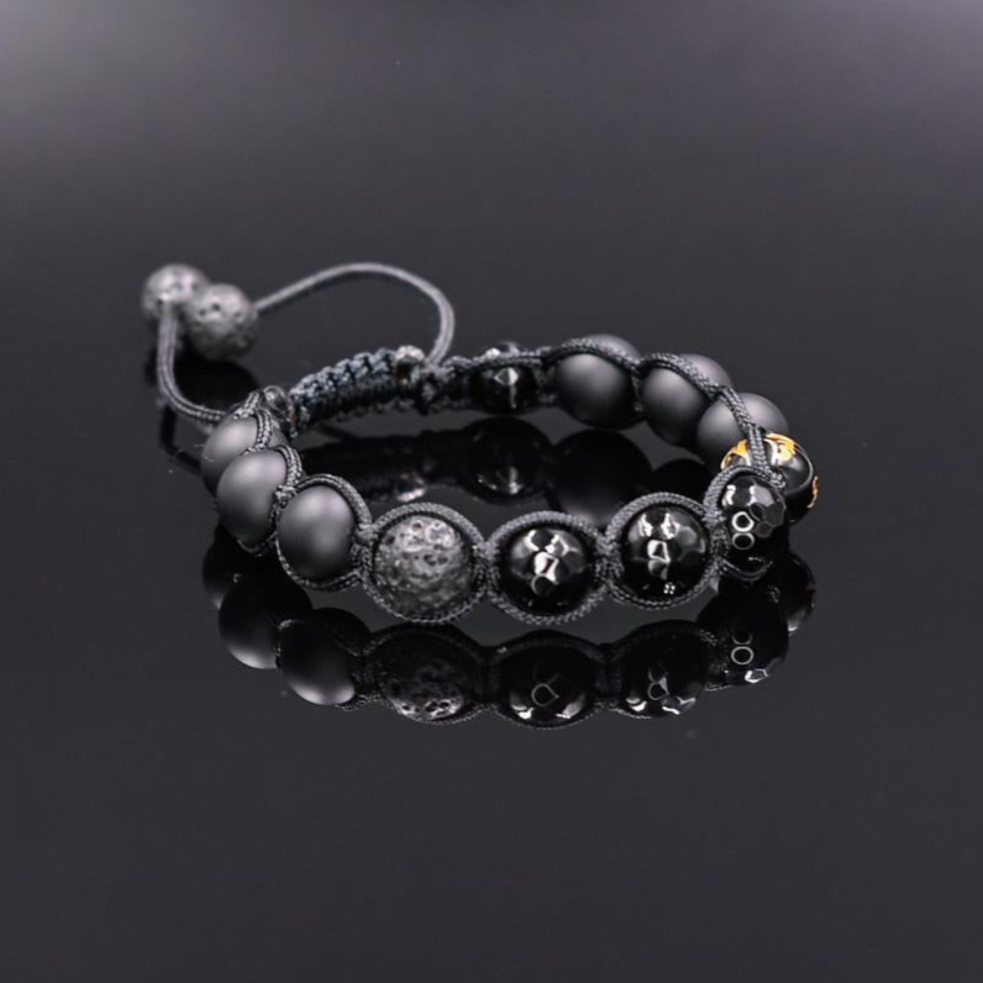 Men's Mantra Bracelet Tibetan Bracelet Black Macrame Bracelet Black Onyx Bracelet Agate Bracelet Gift for Men Adjustable Stone Bracelet  - Shamballa Bracelet - Mantra Bracelet -  Birthstone Bracelet - Gemstone Bracelet Men - Chakra Bracelet - Macrame Bracelet - Healing Bracelet - Valinde