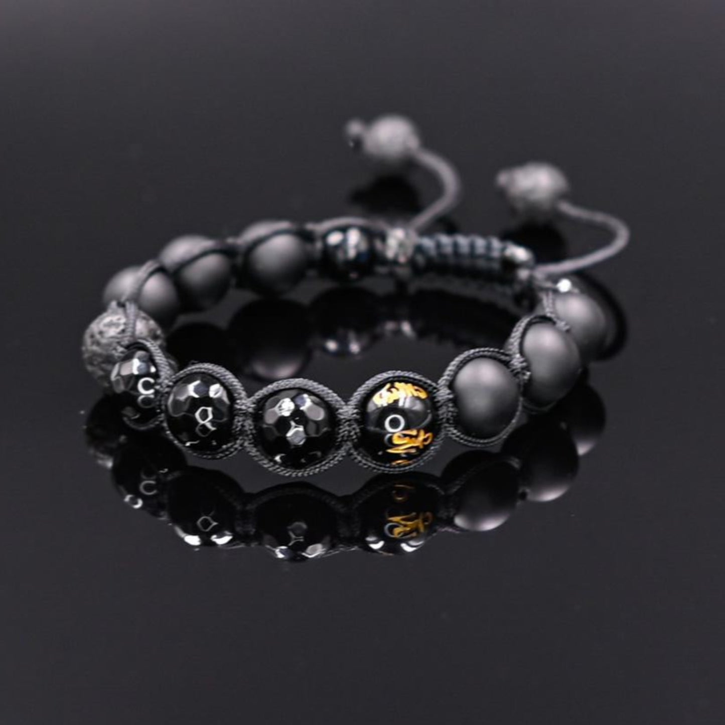 Men's Mantra Bracelet Tibetan Bracelet Black Macrame Bracelet Black Onyx Bracelet Agate Bracelet Gift for Men Adjustable Stone Bracelet - Shamballa Bracelet - Mantra Bracelet - Birthstone Bracelet - Gemstone Bracelet Men - Chakra Bracelet - Macrame Bracelet - Healing Bracelet - Valinde