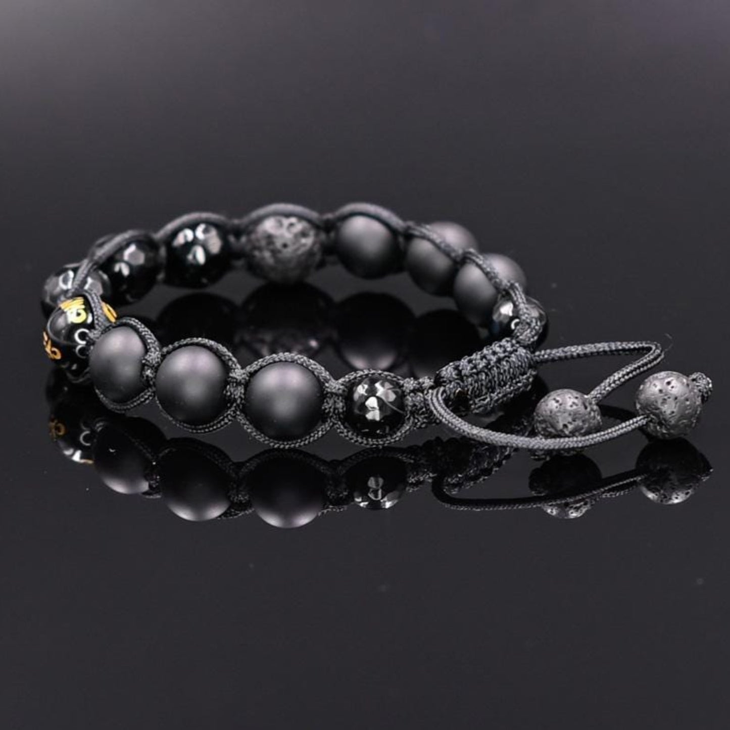 Men's Mantra Bracelet Tibetan Bracelet Black Macrame Bracelet Black Onyx Bracelet Agate Bracelet Gift for Men Adjustable Stone Bracelet - Shamballa Bracelet - Mantra Bracelet - Birthstone Bracelet - Gemstone Bracelet Men - Chakra Bracelet - Macrame Bracelet - Healing Bracelet - Valinde