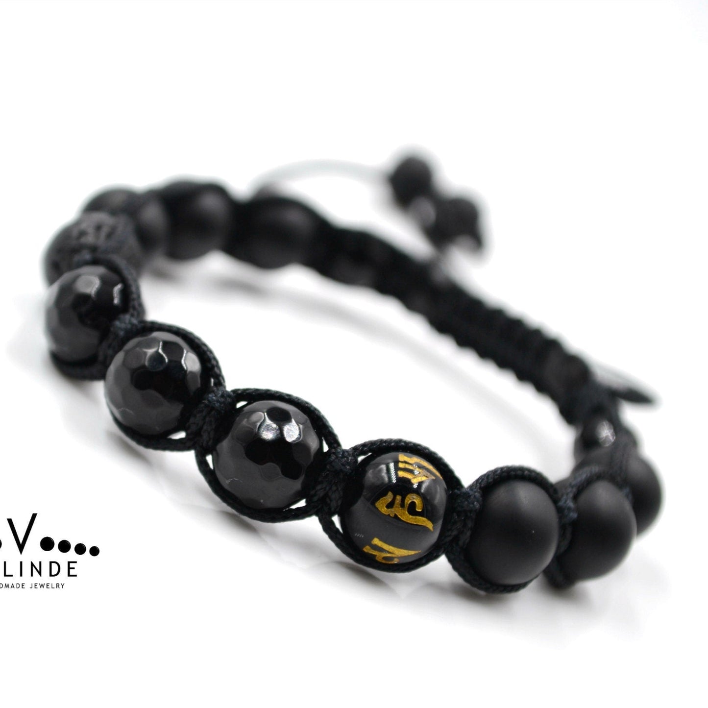 Men's Mantra Bracelet Tibetan Bracelet Black Macrame Bracelet Black Onyx Bracelet Agate Bracelet Gift for Men Adjustable Stone Bracelet - Shamballa Bracelet - Mantra Bracelet - Birthstone Bracelet - Gemstone Bracelet Men - Chakra Bracelet - Macrame Bracelet - Healing Bracelet - Valinde