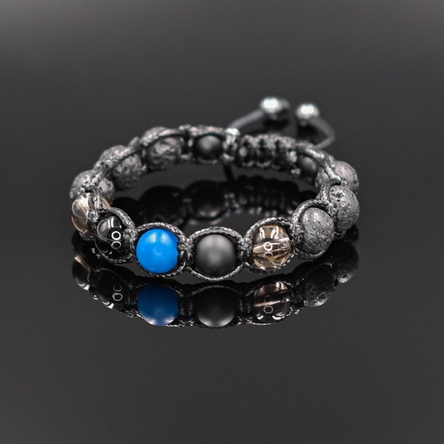 Men's Lava Stone Bracelet Crystal Bracelet Beaded Bracelet Gemstone Bracelet Agate Bracelet Macrame Bracelet Gift for Men Stone Bracelet- Shamballa Bracelet - Mantra Bracelet - Birthstone Bracelet - Gemstone Bracelet Men - Chakra Bracelet - Macrame Bracelet - Healing Bracelet - Gift for Father-Valinde