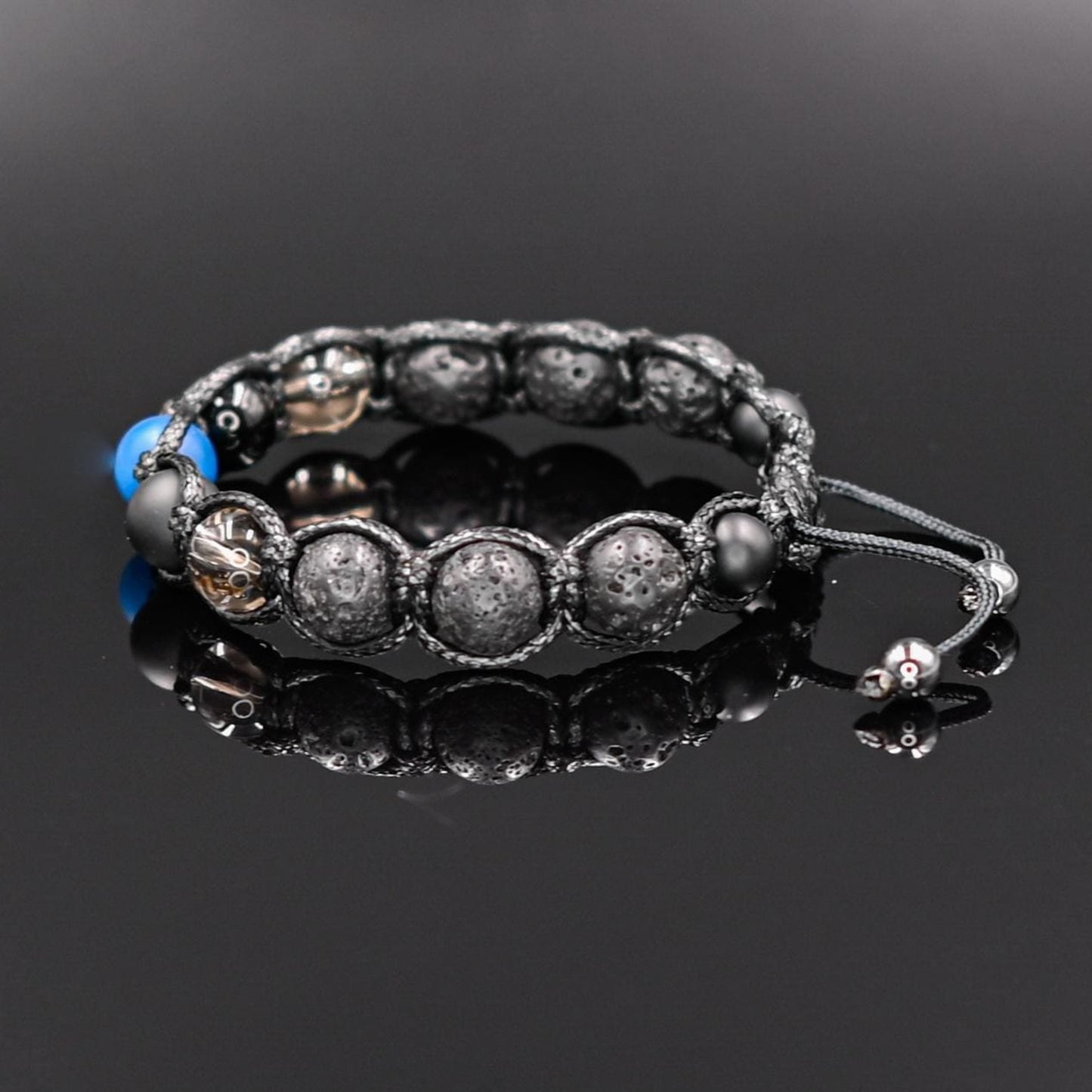 Men's Lava Stone Bracelet Crystal Bracelet Beaded Bracelet Gemstone Bracelet Agate Bracelet Macrame Bracelet Gift for Men Stone Bracelet- Shamballa Bracelet - Mantra Bracelet - Birthstone Bracelet - Gemstone Bracelet Men - Chakra Bracelet - Macrame Bracelet - Healing Bracelet - Gift for Father-Valinde