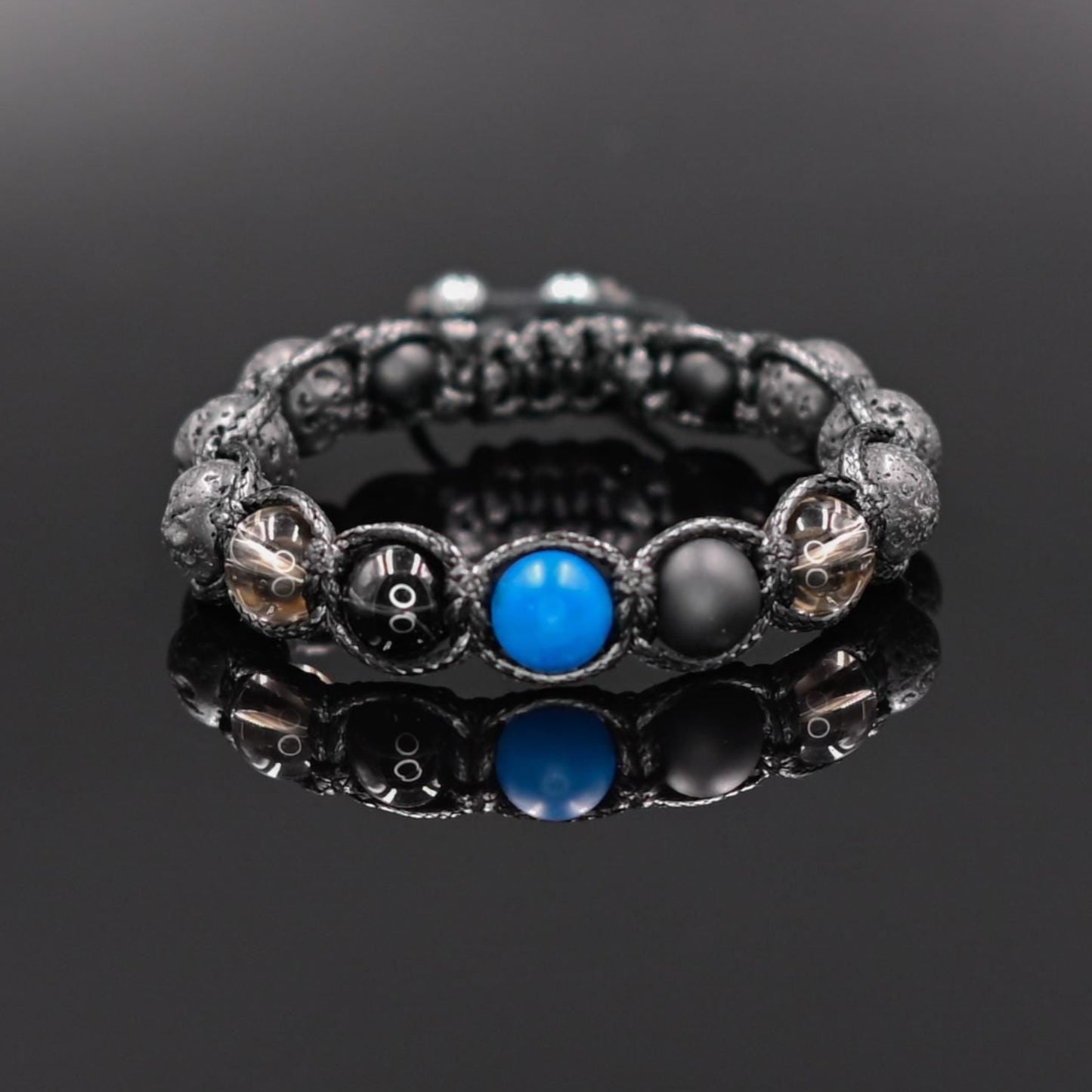 Men's Lava Stone Bracelet Crystal Bracelet Beaded Bracelet Gemstone Bracelet Agate Bracelet Macrame Bracelet Gift for Men Stone Bracelet- Shamballa Bracelet - Mantra Bracelet - Birthstone Bracelet - Gemstone Bracelet Men - Chakra Bracelet - Macrame Bracelet - Healing Bracelet - Gift for Father-Valinde