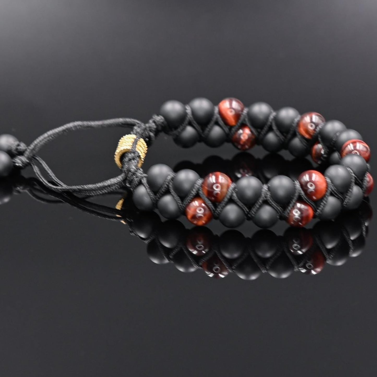 Men's Red Tiger's eye Bracelet Double Stone Bracelet Gemstone Bracelet Beaded Bracelet Onyx Bracelet Gift For Men Macrame Bracelet - Shamballa Bracelet - Mantra Bracelet - Yoga Bracelet - Birthstone Bracelet - Gemstone Bracelet Men - Chakra Bracelet - Macrame Bracelet - Healing Bracelet - Gift for Father - Gift For Men - Valinde