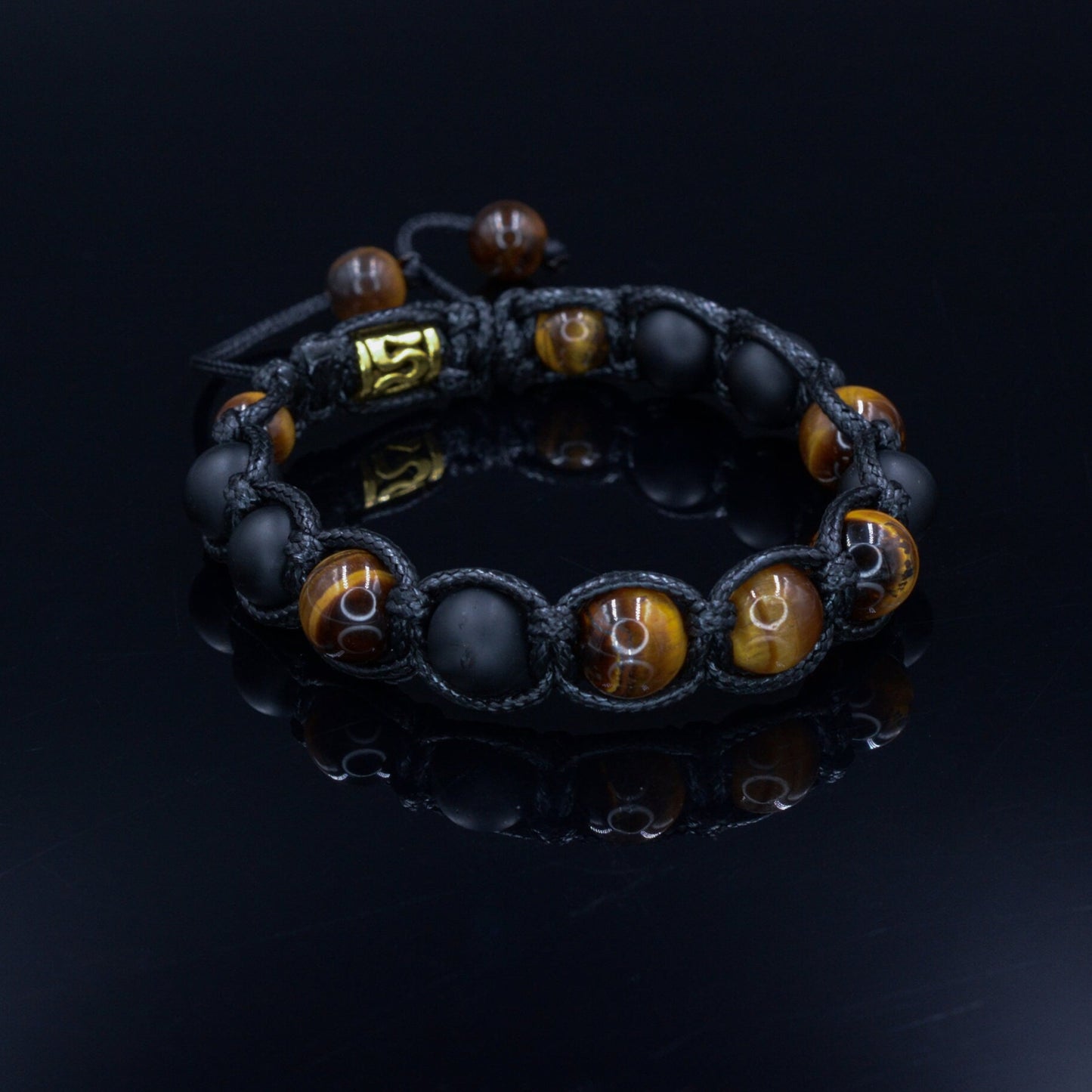 Men's Gemstone Bracelet Tiger's Eye Bracelet Beaded Bracelet Tiger Eye Bracelet Onyx Bracelet Macrame Bracelet Men's Gift Herren Armband - Shamballa Bracelet - Birthstone Bracelet - Gemstone Bracelet Men - Chakra Bracelet