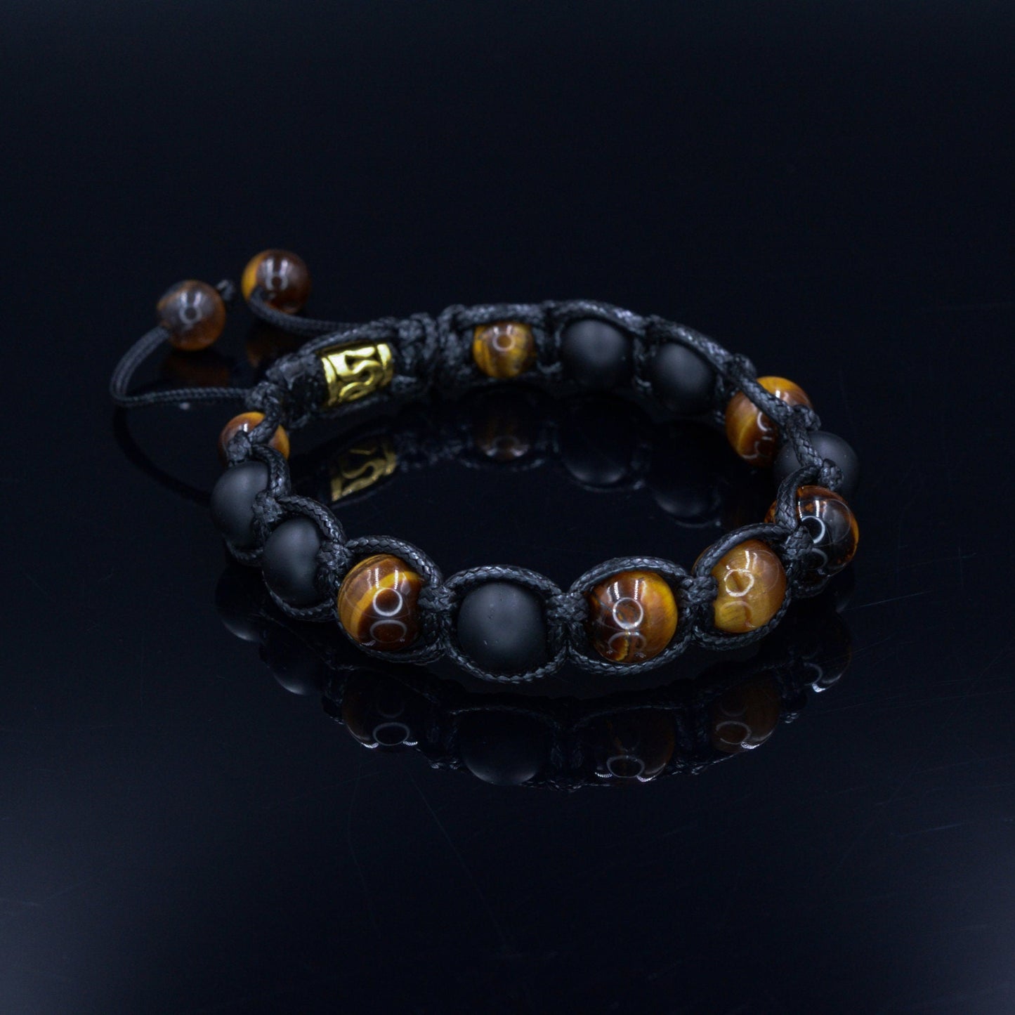 Men's Gemstone Bracelet Tiger's Eye Bracelet Beaded Bracelet Tiger Eye Bracelet Onyx Bracelet Macrame Bracelet Men's Gift Herren Armband - Shamballa Bracelet - Birthstone Bracelet - Gemstone Bracelet Men - Chakra Bracelet