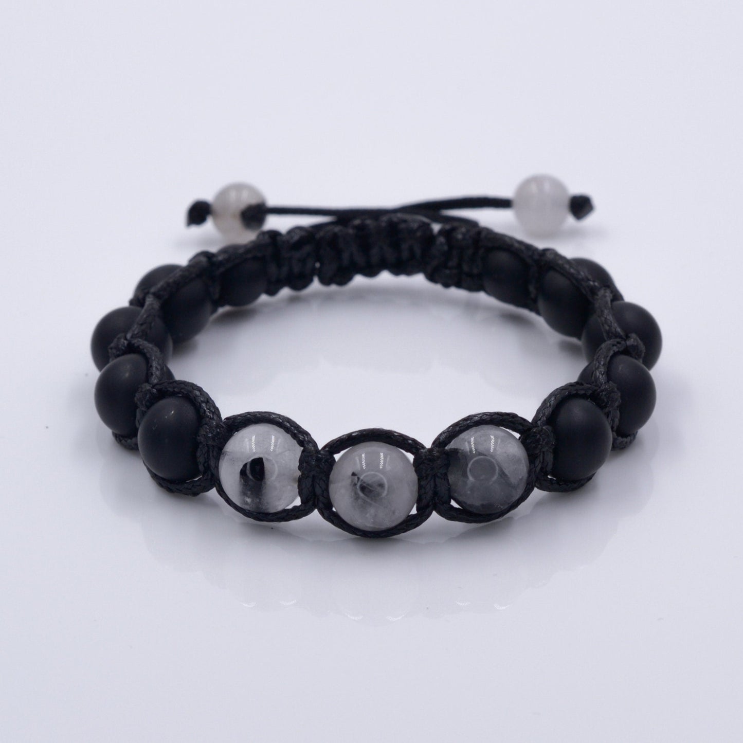 Rutilated Quartz Bracelet Men - Adjustable Macrame Bracelet - Men's Black Onyx Braided Bracelet - Gift for Men - Crystal Beaded Bracelet - Shamballa Bracelet - Birthstone Bracelet - Gemstone Bracelet Men - Chakra Bracelet - Macrame Bracelet - Healing Bracelet - Valinde - Shamballa Bracelet - Birthstone Bracelet - Gemstone Bracelet Men - Chakra Bracelet - Macrame Bracelet - Healing Bracelet - Valinde