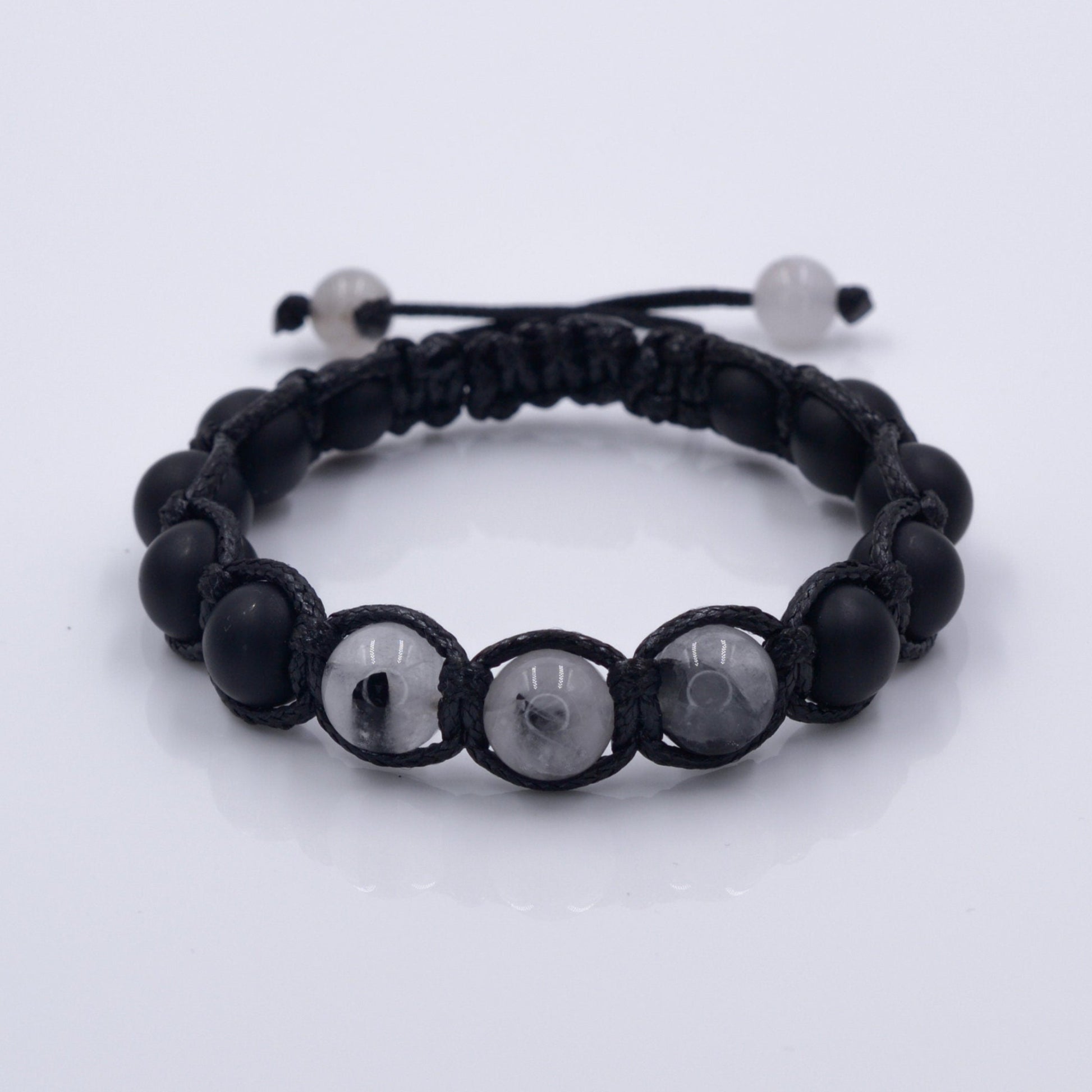 Rutilated Quartz Bracelet Men - Adjustable Macrame Bracelet - Men's Black Onyx Braided Bracelet - Gift for Men - Crystal Beaded Bracelet - Shamballa Bracelet - Birthstone Bracelet - Gemstone Bracelet Men - Chakra Bracelet - Macrame Bracelet - Healing Bracelet - Valinde - Shamballa Bracelet - Birthstone Bracelet - Gemstone Bracelet Men - Chakra Bracelet - Macrame Bracelet - Healing Bracelet - Valinde
