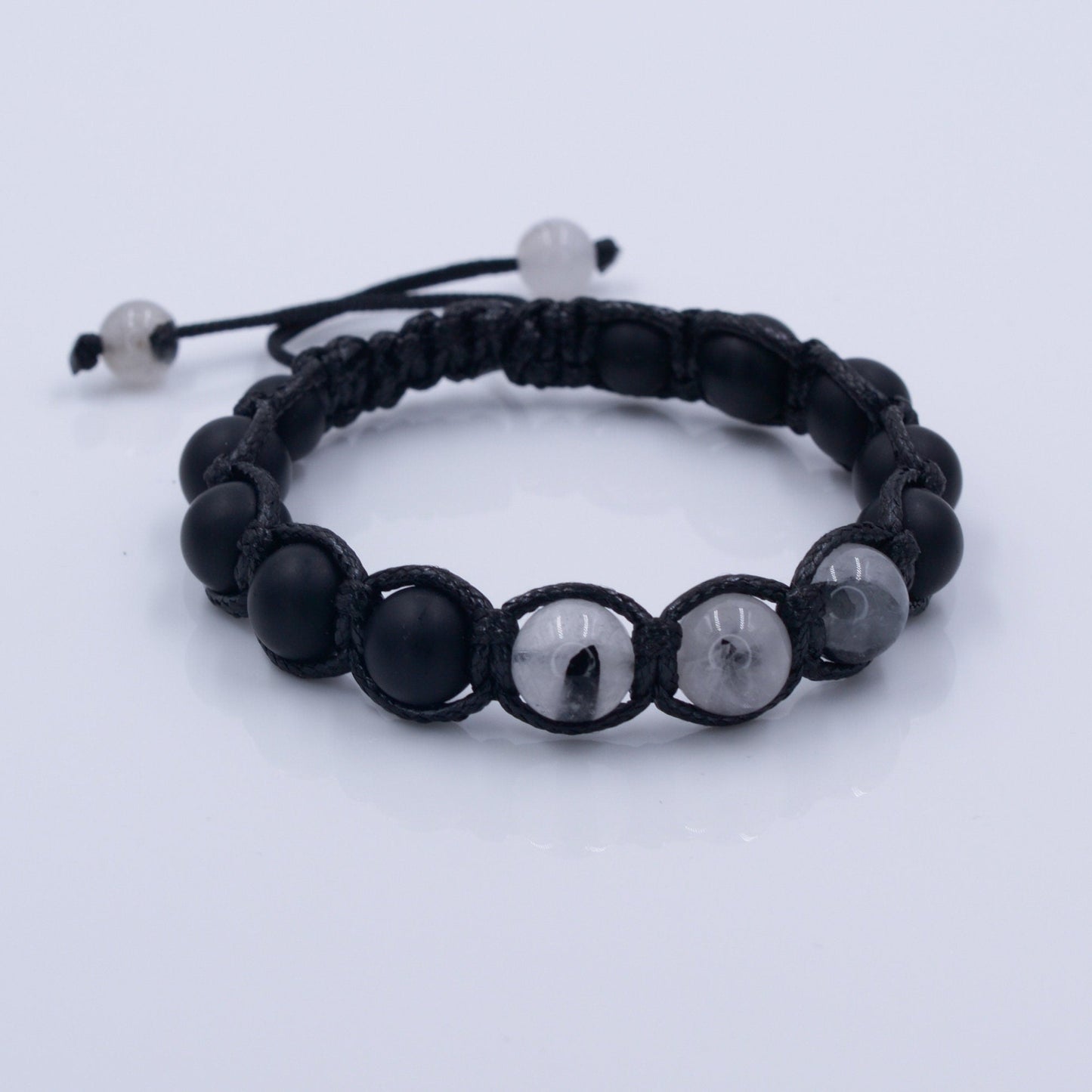 Rutilated Quartz Bracelet Men - Adjustable Macrame Bracelet - Men's Black Onyx Braided Bracelet - Gift for Men - Crystal Beaded Bracelet - Shamballa Bracelet - Birthstone Bracelet - Gemstone Bracelet Men - Chakra Bracelet - Macrame Bracelet - Healing Bracelet - Valinde - Shamballa Bracelet - Birthstone Bracelet - Gemstone Bracelet Men - Chakra Bracelet - Macrame Bracelet - Healing Bracelet - Valinde