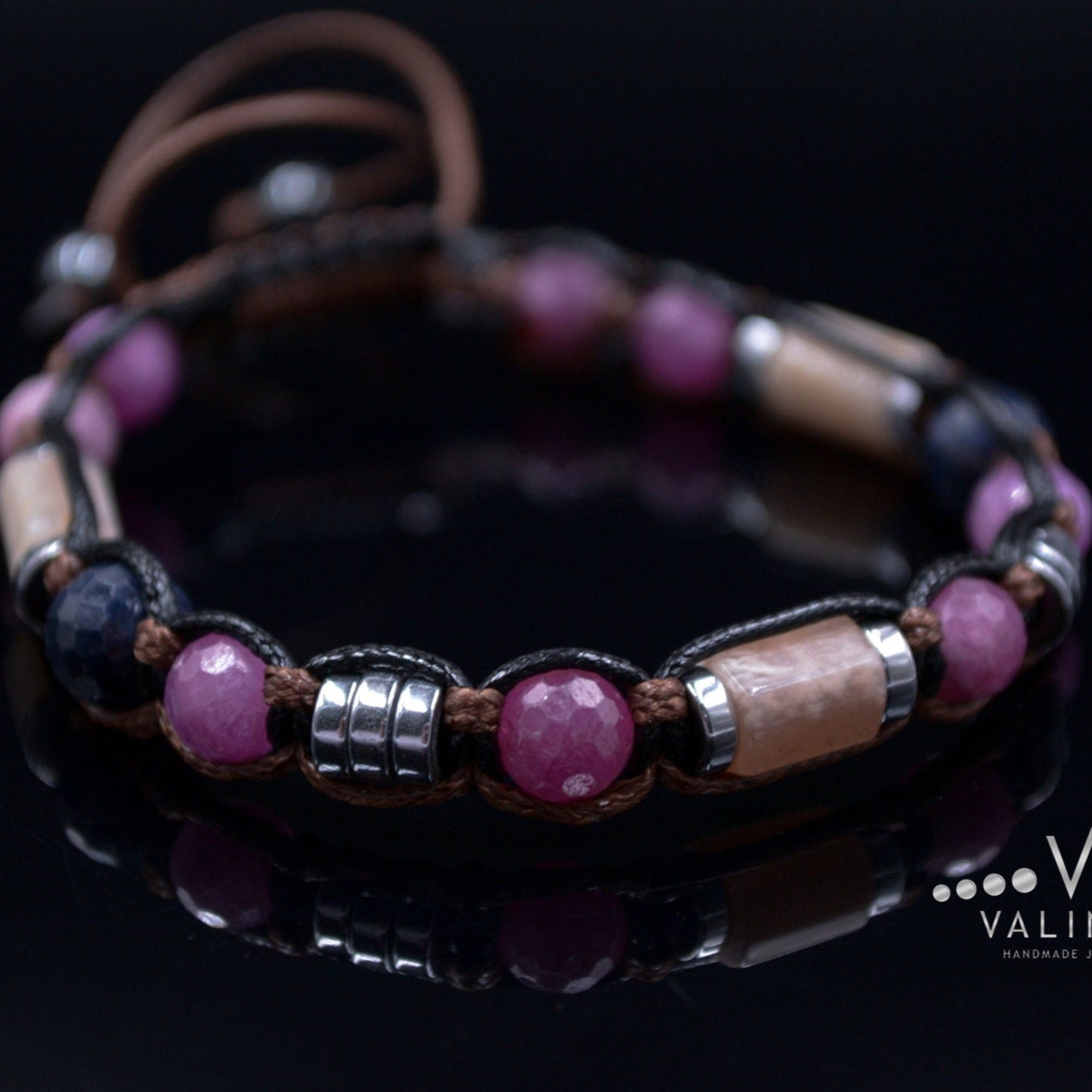 Men's Ruby Bracelet Sapphire Bracelet Gift for Men Genuine Ruby Jewelry Adjustable Crystal Bracelet Man Gemstone Bracelet Sunstone Bracelet - Shamballa Bracelet - Mantra Bracelet - Yoga Bracelet - Birthstone Bracelet - Gemstone Bracelet Men - Chakra Bracelet - Macrame Bracelet - Healing Bracelet - Gift for Father - Gift For Men - Valinde