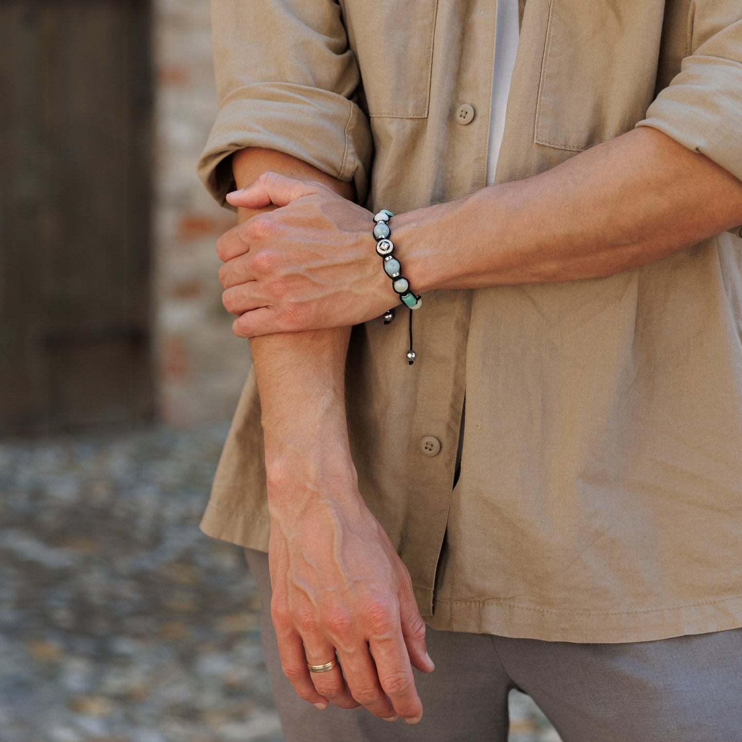 Men's Jade Bracelet, Aquamarine Amazonite Crystal Adjustable Bracelet, Gift for Men, 925 Silver Bead Bracelet, Men Stone Bracelet - Shamballa Bracelet - Birthstone Bracelet - Gemstone Bracelet Men - Chakra Bracelet - Macrame Bracelet - Healing Bracelet - Valinde - Shamballa Bracelet - Birthstone Bracelet - Gemstone Bracelet Men - Chakra Bracelet - Macrame Bracelet - Healing Bracelet - Valinde