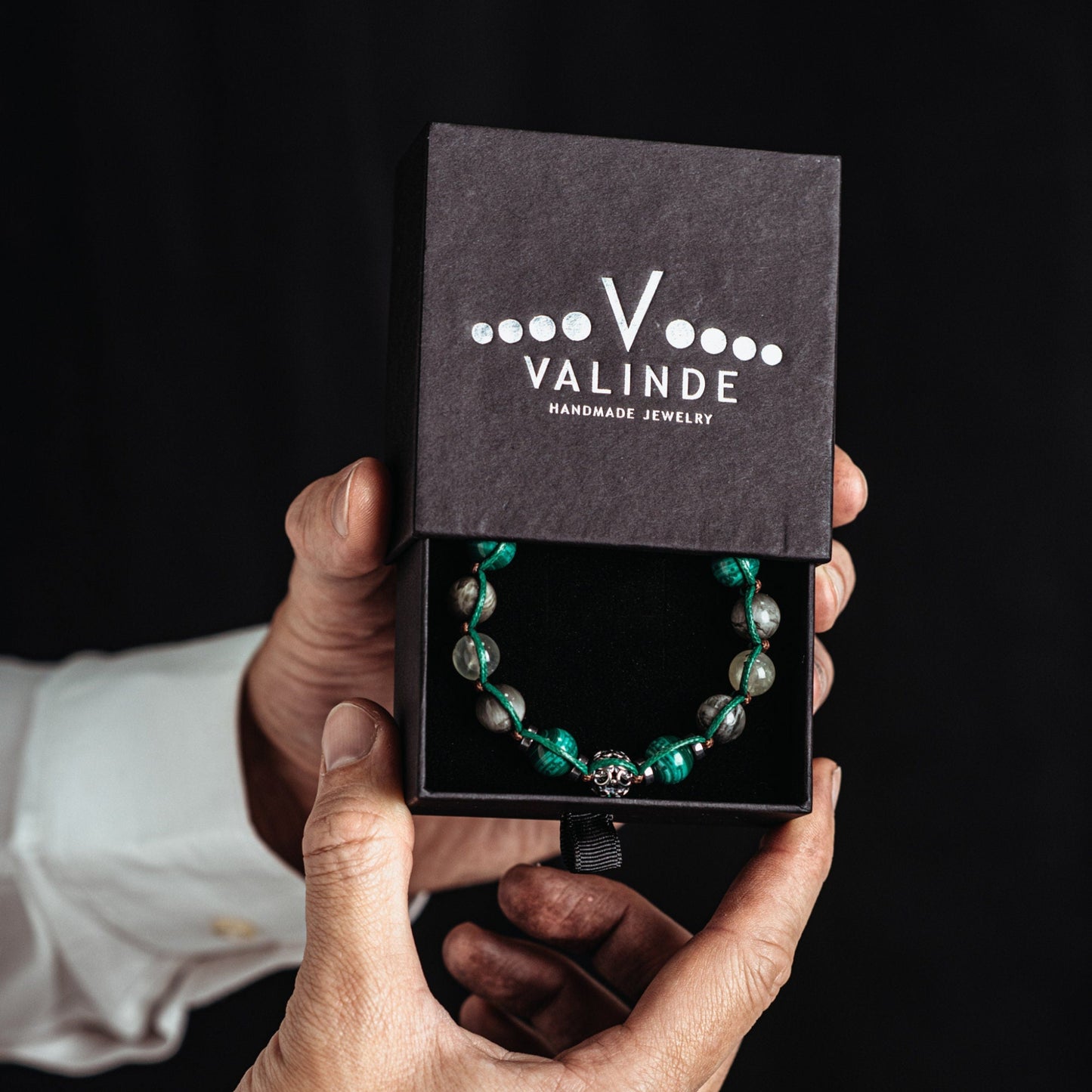 Men's Malachite & Hawk's Eye Bracelet - 925 Sterlng Silver bead Bracelet - Adjustable Bracelet for Men - Gift for Men - Crystal Bracelet - Shamballa Bracelet - Birthstone Bracelet - Gemstone Bracelet Men - Chakra Bracelet - Macrame Bracelet - Healing Bracelet - Valinde