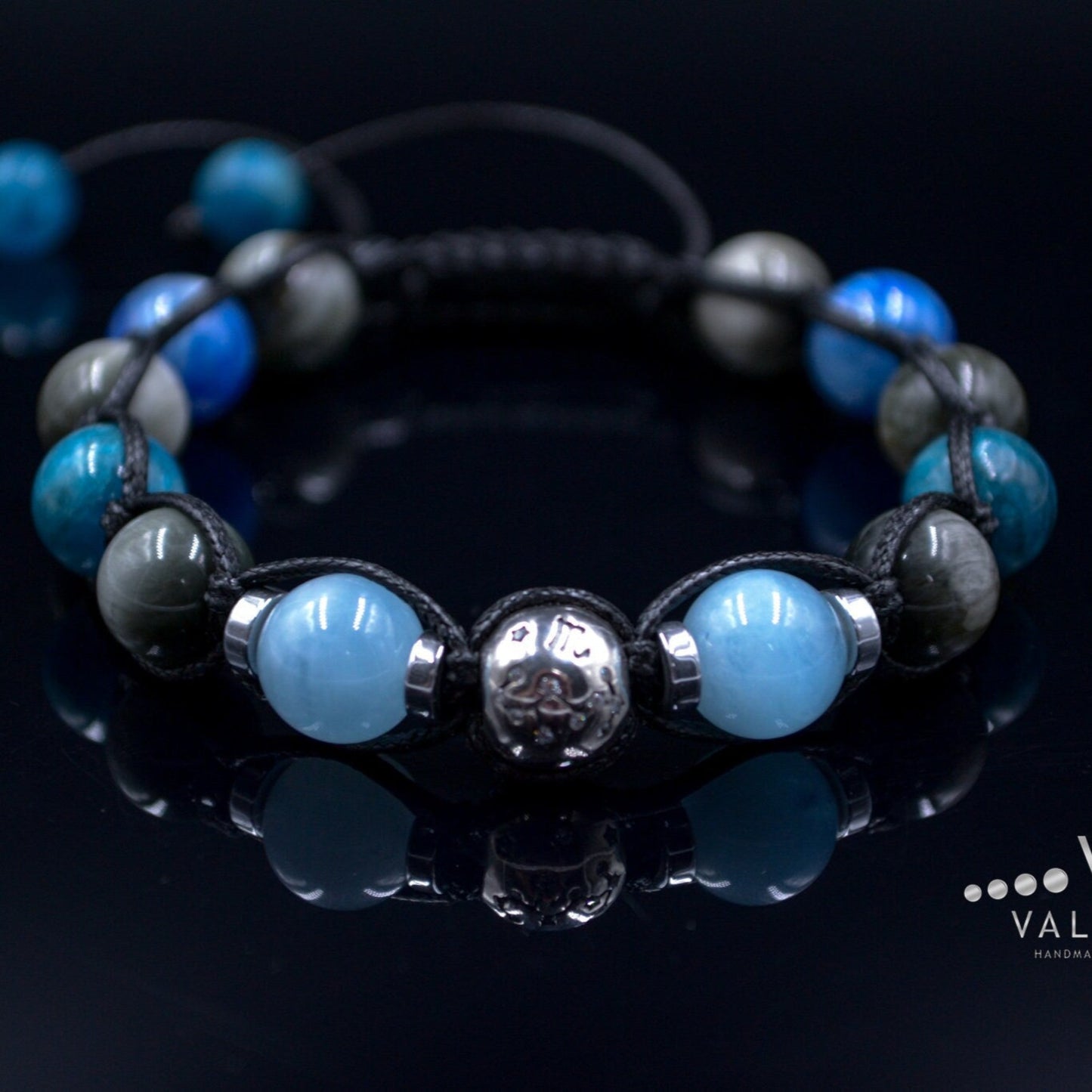 Zodiac Sign 925 Sterling Silver Bead Bracelet Men's Hawk's Eye and Aquamarine Bracelet Christmas Gift Kyanite & Apatite Bracelet Men's Gift - Shamballa Bracelet - Mantra Bracelet - Yoga Bracelet - Birthstone Bracelet - Gemstone Bracelet Men - Chakra Bracelet - Macrame Bracelet - Healing Bracelet - Gift for Father - Gift For Men - Valinde