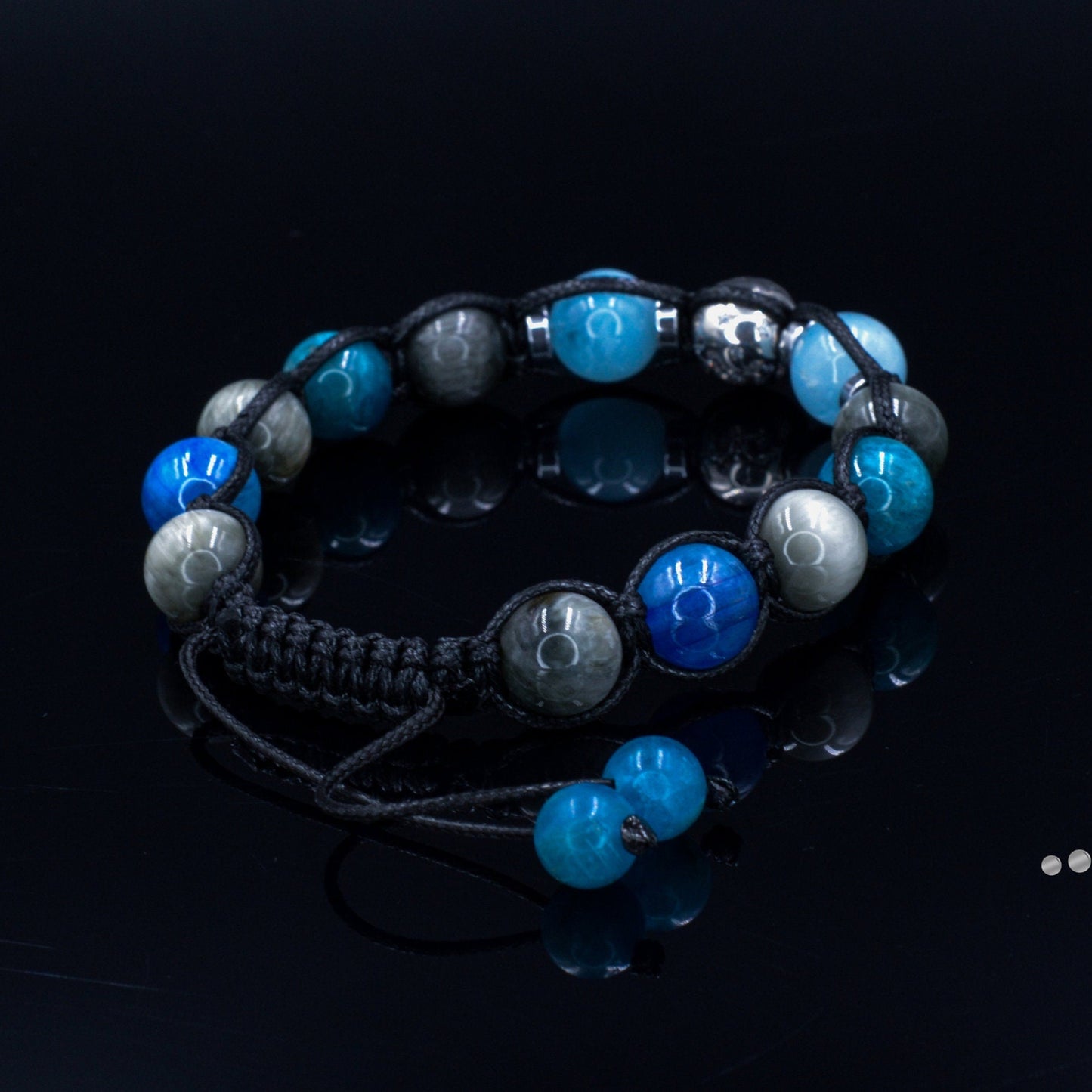 Zodiac Sign 925 Sterling Silver Bead Bracelet Men's Hawk's Eye and Aquamarine Bracelet Christmas Gift Kyanite & Apatite Bracelet Men's Gift - Shamballa Bracelet - Mantra Bracelet - Yoga Bracelet - Birthstone Bracelet - Gemstone Bracelet Men - Chakra Bracelet - Macrame Bracelet - Healing Bracelet - Gift for Father - Gift For Men - Valinde