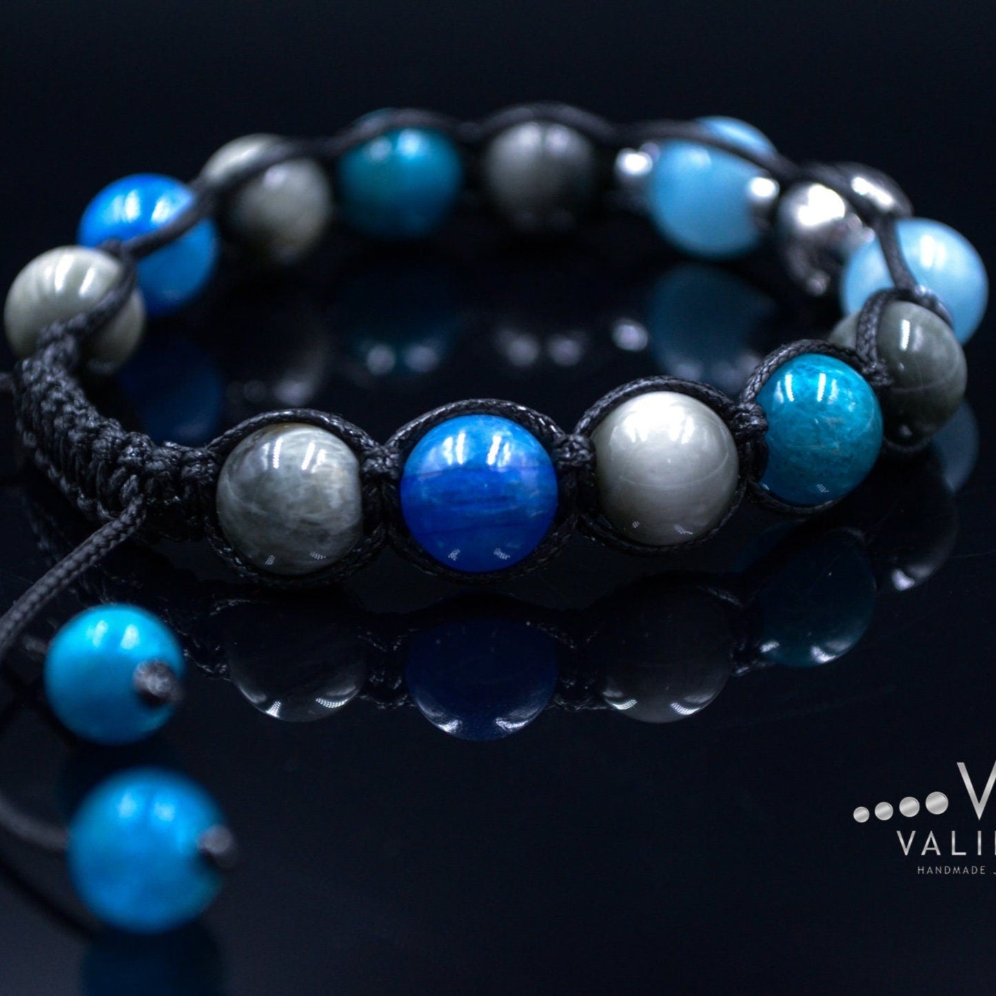 Zodiac Sign 925 Sterling Silver Bead Bracelet Men's Hawk's Eye and Aquamarine Bracelet Christmas Gift Kyanite & Apatite Bracelet Men's Gift - Shamballa Bracelet - Mantra Bracelet - Yoga Bracelet - Birthstone Bracelet - Gemstone Bracelet Men - Chakra Bracelet - Macrame Bracelet - Healing Bracelet - Gift for Father - Gift For Men - Valinde