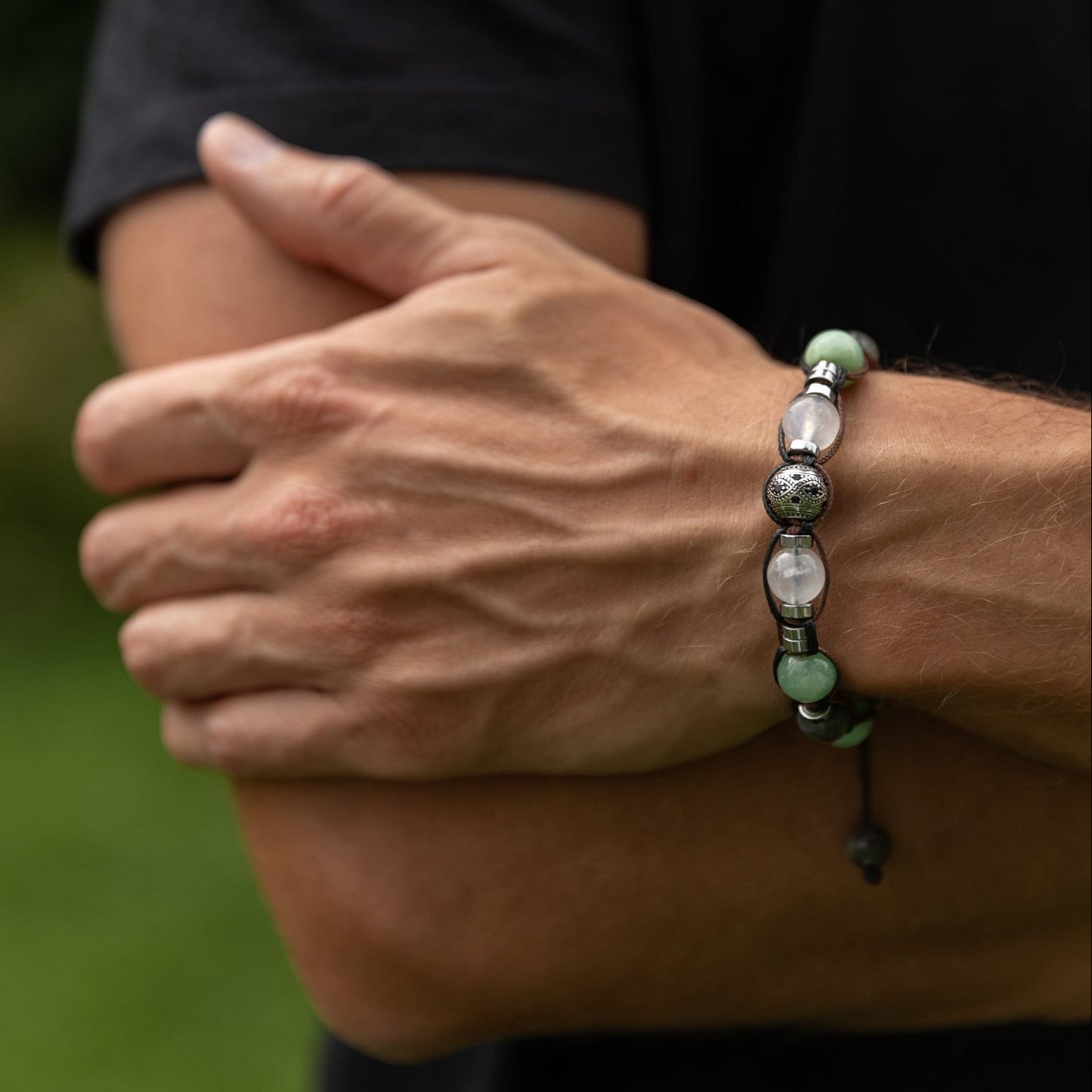 Men's Abalone Shell Bracelet Smoky Quartz Bracelet Exclusive Gemstone Bracelet Black Agate Bracelet Luxury Bracelet Crystal Bracelet For Men - Shamballa Bracelet - Birthstone Bracelet - Gemstone Bracelet Men - Chakra Bracelet - Macrame Bracelet - Healing Bracelet - Valinde