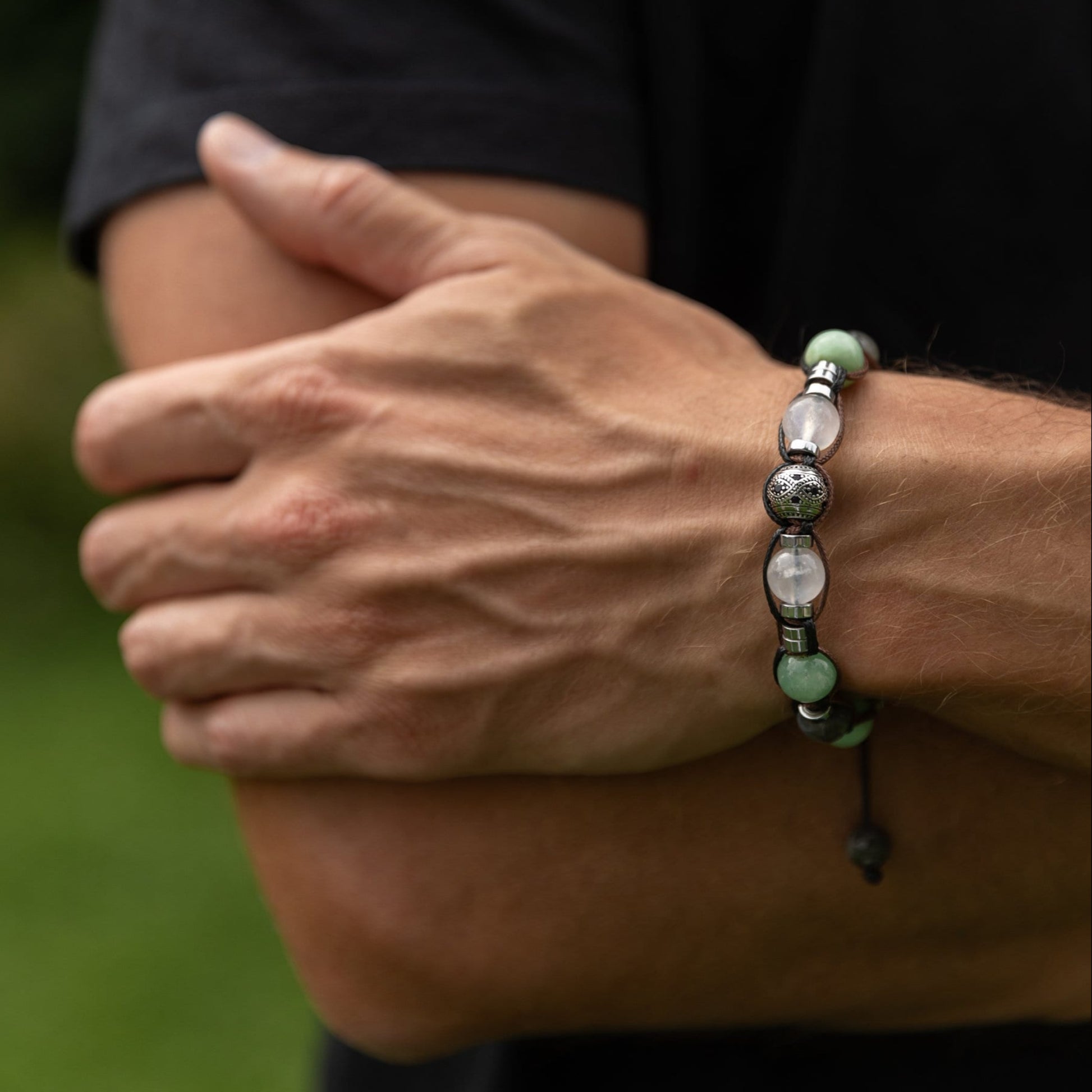 Men's Abalone Shell Bracelet Smoky Quartz Bracelet Exclusive Gemstone Bracelet Black Agate Bracelet Luxury Bracelet Crystal Bracelet For Men  - Shamballa Bracelet - Birthstone Bracelet - Gemstone Bracelet Men - Chakra Bracelet - Macrame Bracelet - Healing Bracelet - Valinde