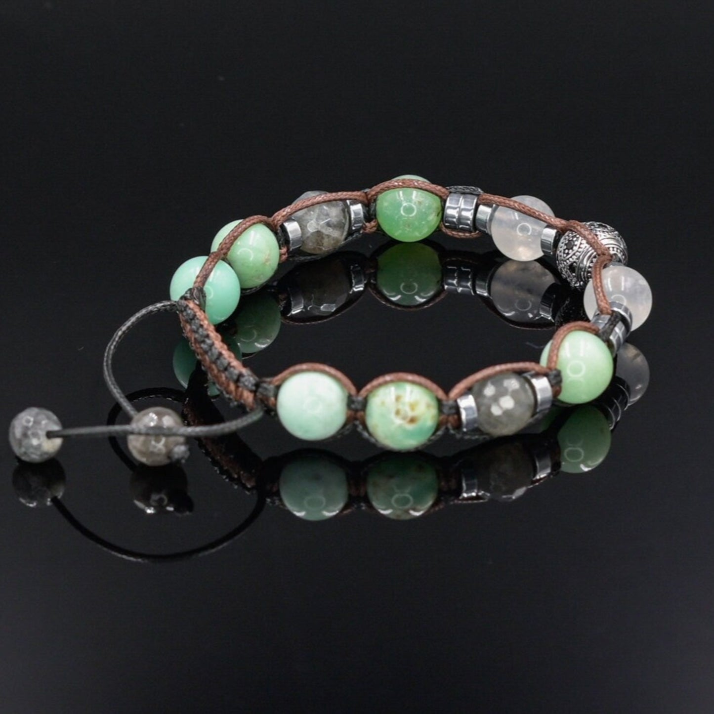 Men's Abalone Shell Bracelet Smoky Quartz Bracelet Exclusive Gemstone Bracelet Black Agate Bracelet Luxury Bracelet Crystal Bracelet For Men - Shamballa Bracelet - Birthstone Bracelet - Gemstone Bracelet Men - Chakra Bracelet - Macrame Bracelet - Healing Bracelet - Valinde