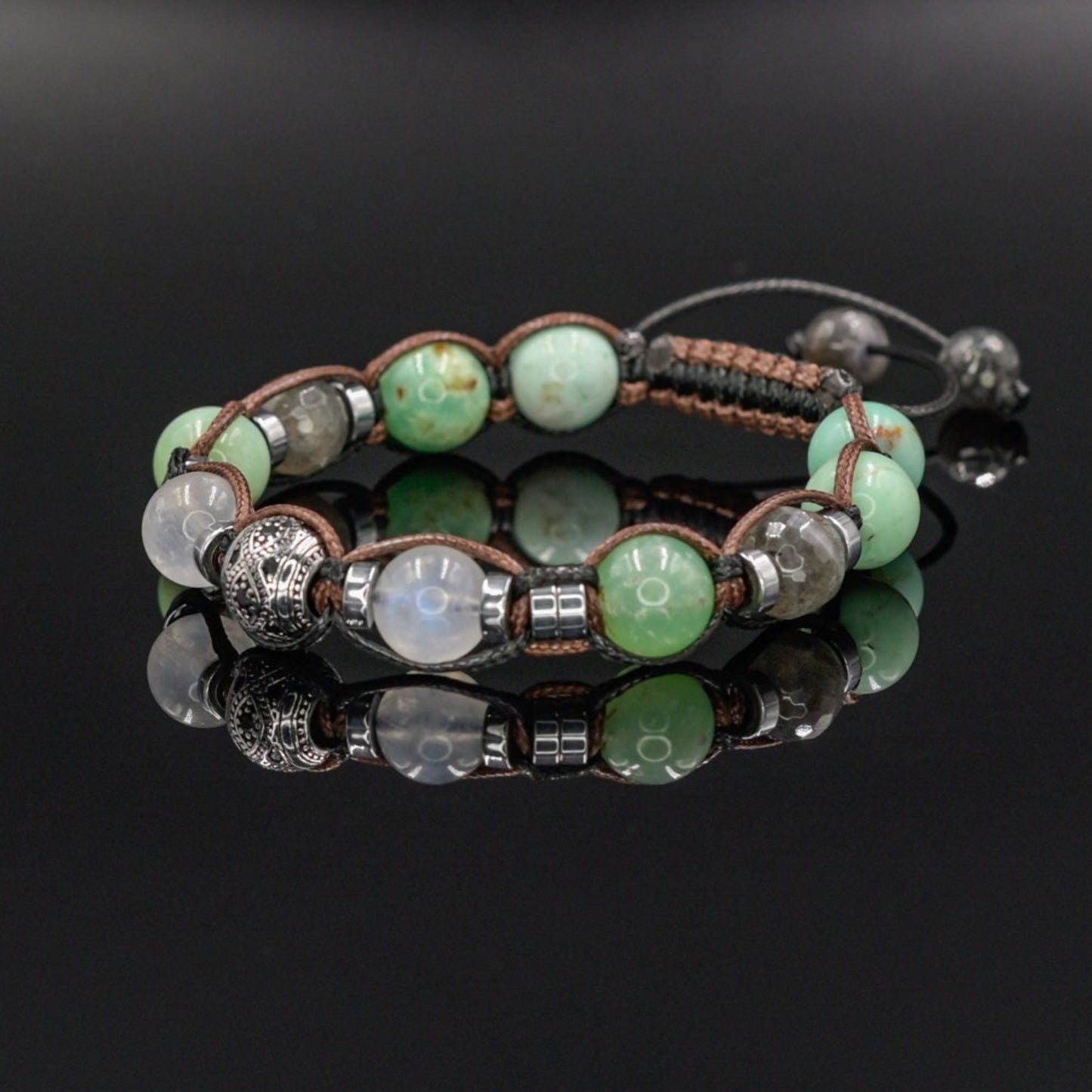Men's Abalone Shell Bracelet Smoky Quartz Bracelet Exclusive Gemstone Bracelet Black Agate Bracelet Luxury Bracelet Crystal Bracelet For Men - Shamballa Bracelet - Birthstone Bracelet - Gemstone Bracelet Men - Chakra Bracelet - Macrame Bracelet - Healing Bracelet - Valinde