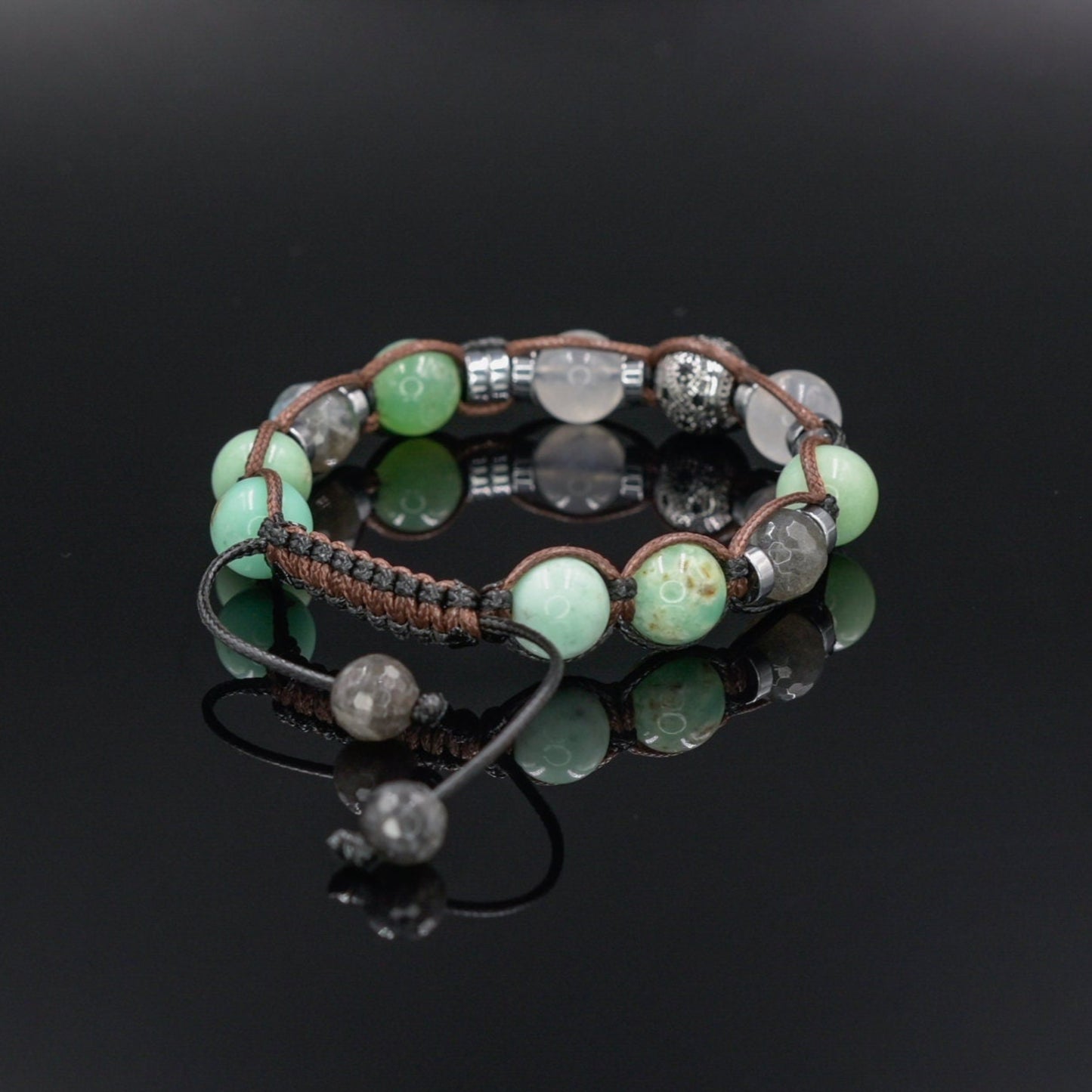Men's Abalone Shell Bracelet Smoky Quartz Bracelet Exclusive Gemstone Bracelet Black Agate Bracelet Luxury Bracelet Crystal Bracelet For Men - Shamballa Bracelet - Birthstone Bracelet - Gemstone Bracelet Men - Chakra Bracelet - Macrame Bracelet - Healing Bracelet - Valinde