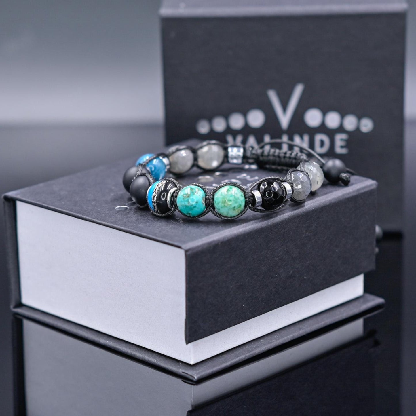 Turquoise Labradorite Onyx Apatite Braided Bracelet, Men's 925 Silver bead Bracelet, Gift for Him, Adjustable Crystal Luxury Bracelet - Shamballa Bracelet - Birthstone Bracelet - Gemstone Bracelet Men - Chakra Bracelet - Macrame Bracelet - Healing Bracelet - Valinde - Shamballa Bracelet - Birthstone Bracelet - Gemstone Bracelet Men - Chakra Bracelet - Macrame Bracelet - Healing Bracelet - Valinde