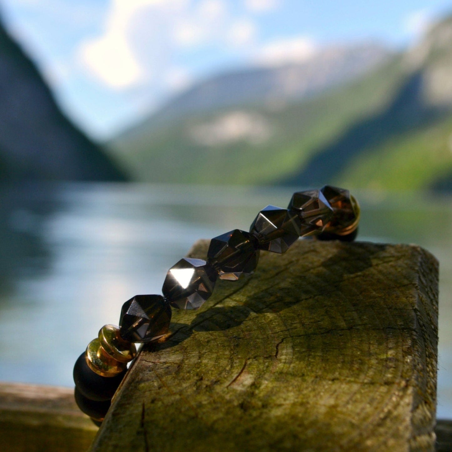 Men's Raw Smoky Quartz Bracelet Crystal Luxury Bracelet Black Onyx Beads Bracelet Gift for Men Adjustable Stone Bracelet Gift for Husband - Shamballa Bracelet - Mantra Bracelet - Birthstone Bracelet - Gemstone Bracelet Men - Chakra Bracelet - Macrame Bracelet - Healing Bracelet - Valinde