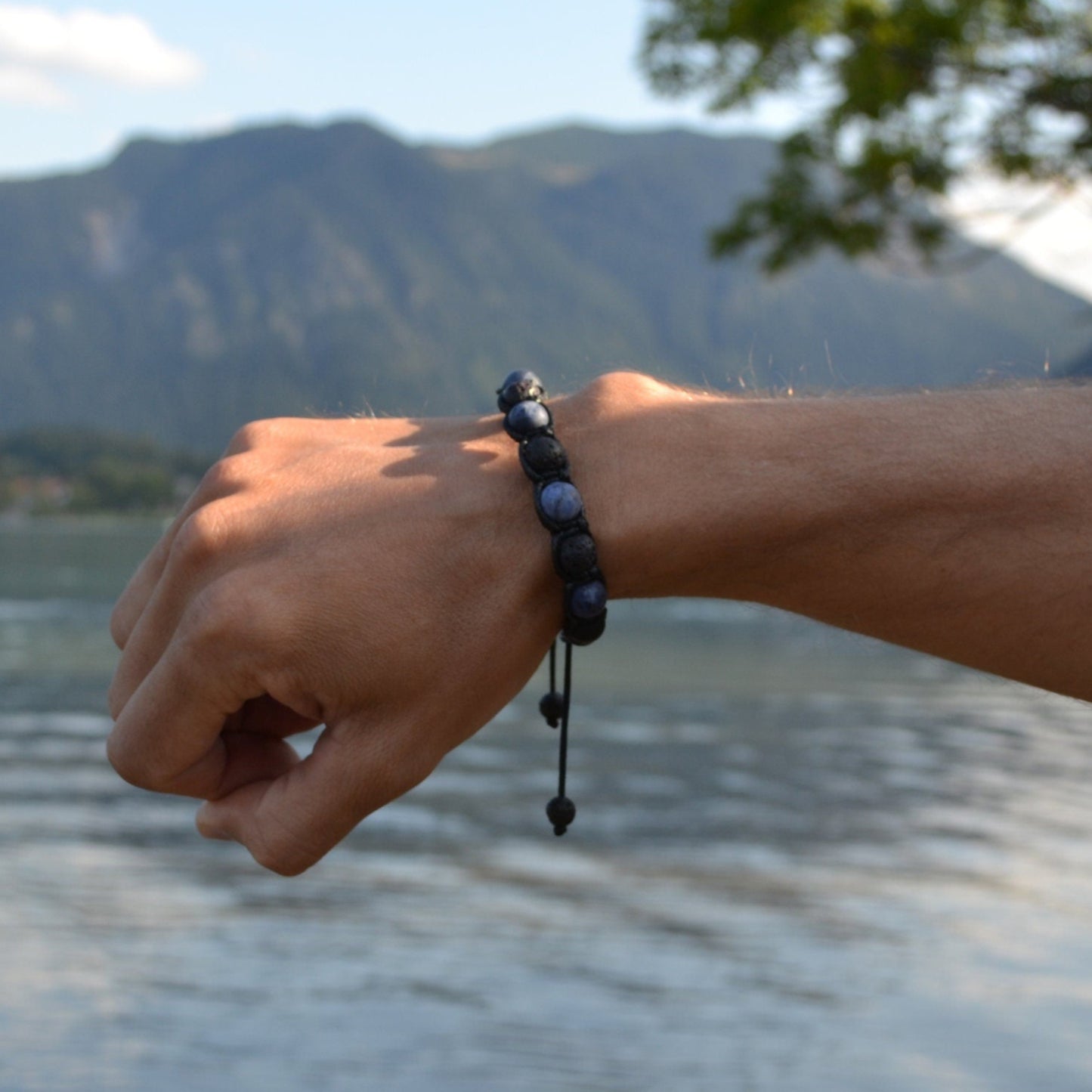Men's Sodalite Bracelet Black lava Bracelet Crystal Jewelry Onyx Beaded Bracelet Gift for Men Macrame Adjustable Bracelet Stone Bracelet - Shamballa Bracelet - Mantra Bracelet - Yoga Bracelet - Birthstone Bracelet - Gemstone Bracelet Men - Chakra Bracelet - Macrame Bracelet - Healing Bracelet - Gift for Father - Gift For Men - Valinde