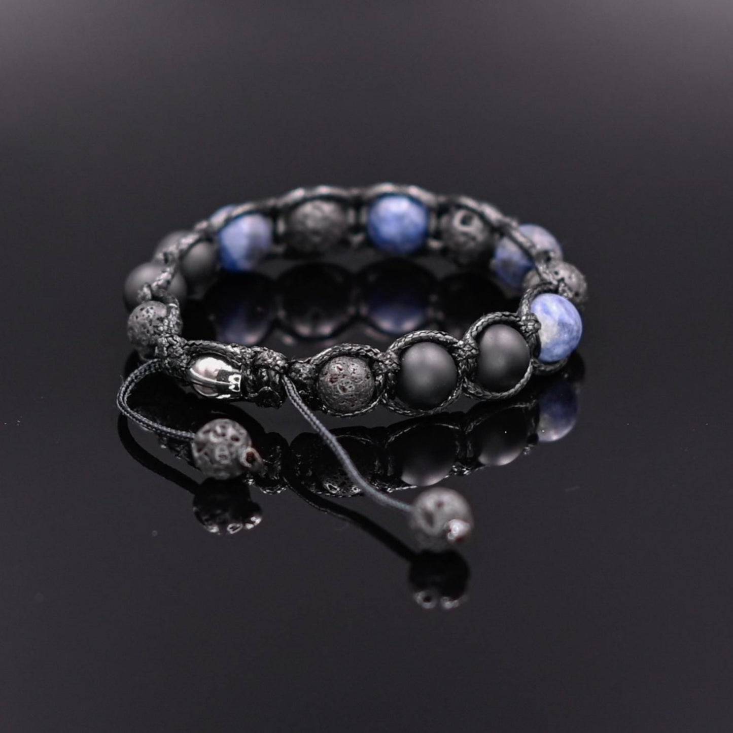 Men's Sodalite Bracelet Black lava Bracelet Crystal Jewelry Onyx Beaded Bracelet Gift for Men Macrame Adjustable Bracelet Stone Bracelet - Shamballa Bracelet - Mantra Bracelet - Yoga Bracelet - Birthstone Bracelet - Gemstone Bracelet Men - Chakra Bracelet - Macrame Bracelet - Healing Bracelet - Gift for Father - Gift For Men - Valinde