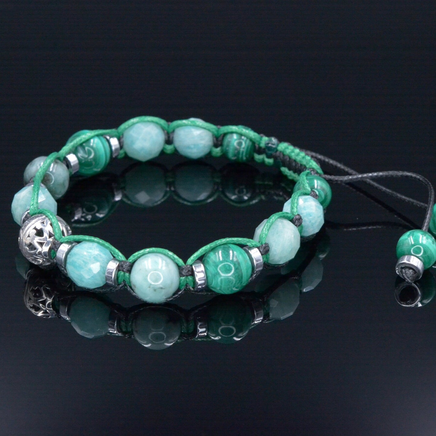 Genuine Malachite Bracelet for Men - Men's Black Onyx Agate Bracelet - Adjustable Macrame Bracelet - Gift for Men - Christmas Gift for MenAmazonite Emerald Bracelet for Men - Men's Malachite Crystal Bracelet - 925 Silver Bead Bracelet - Gift for Men -Adjustable Braided Bracelet - Shamballa Bracelet - Birthstone Bracelet - Gemstone Bracelet Men - Chakra Bracelet - Macrame Bracelet - Healing Bracelet - Valinde - Shamballa Bracelet - Birthstone Bracelet - Gemstone Bracelet Men - Chakra Bracelet - Macrame Brace